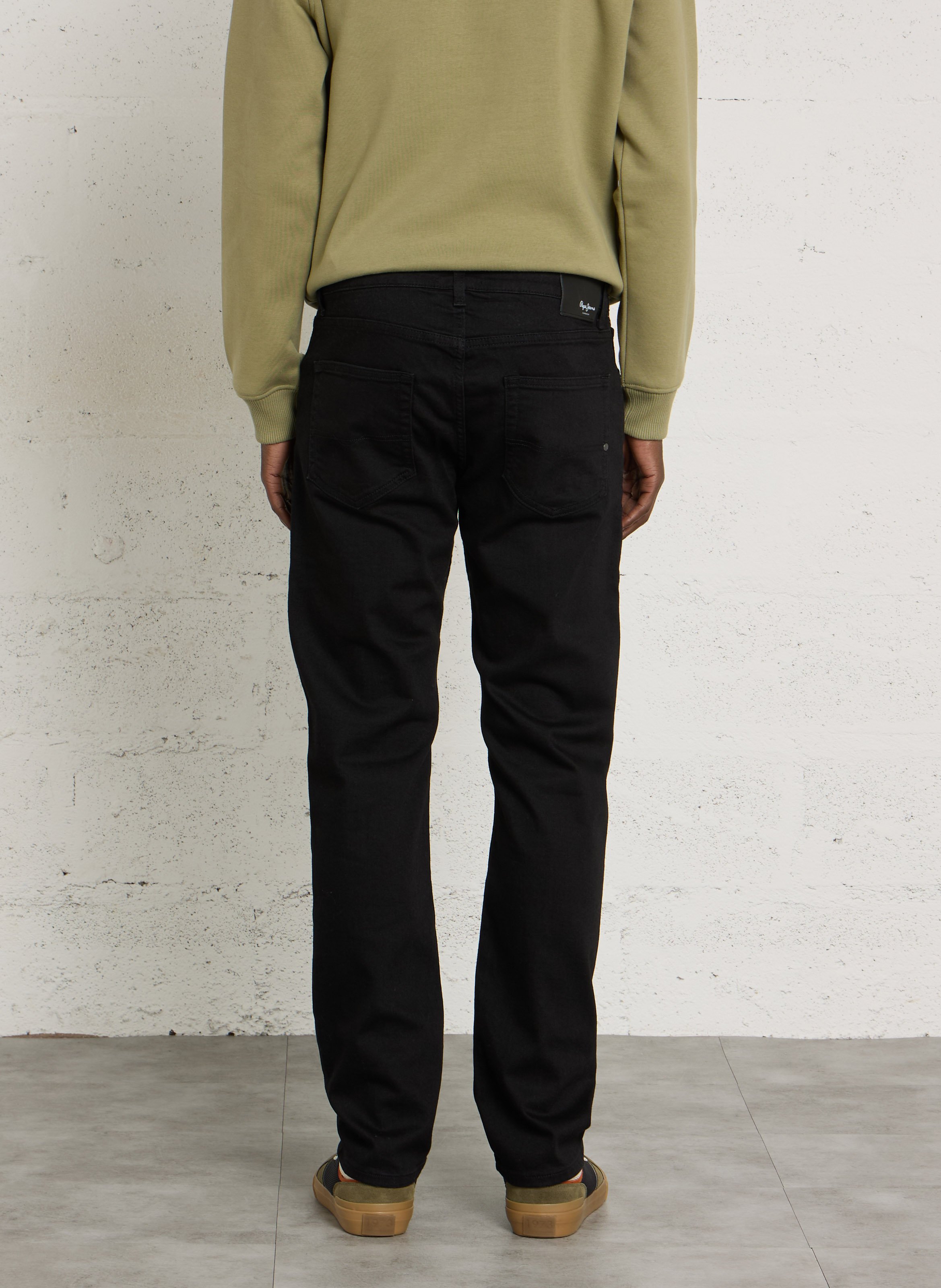 Cotton-blend straight-leg jeans PEPE JEANS Blue