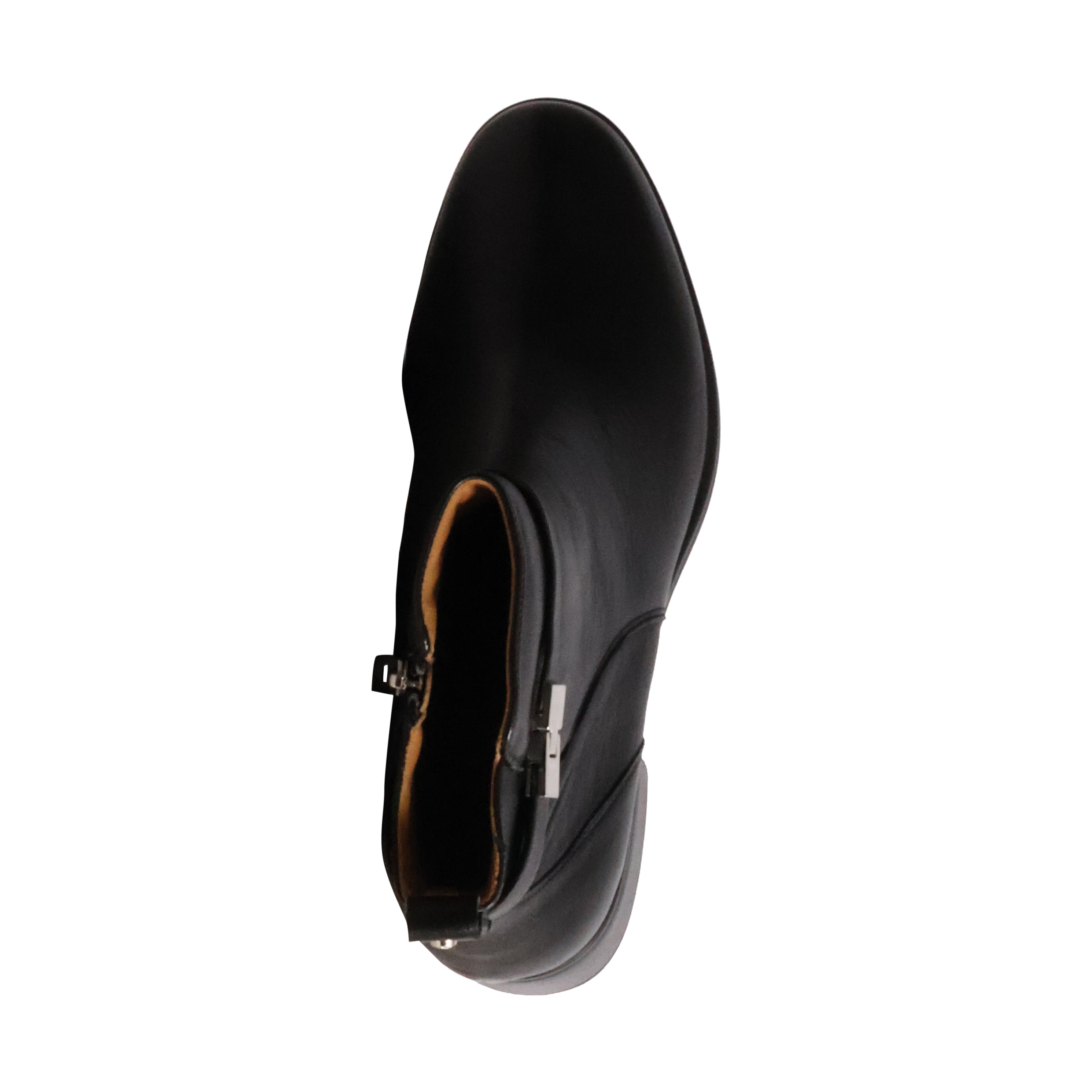 Navy leather ankle boot EMILIE KARSTON Black