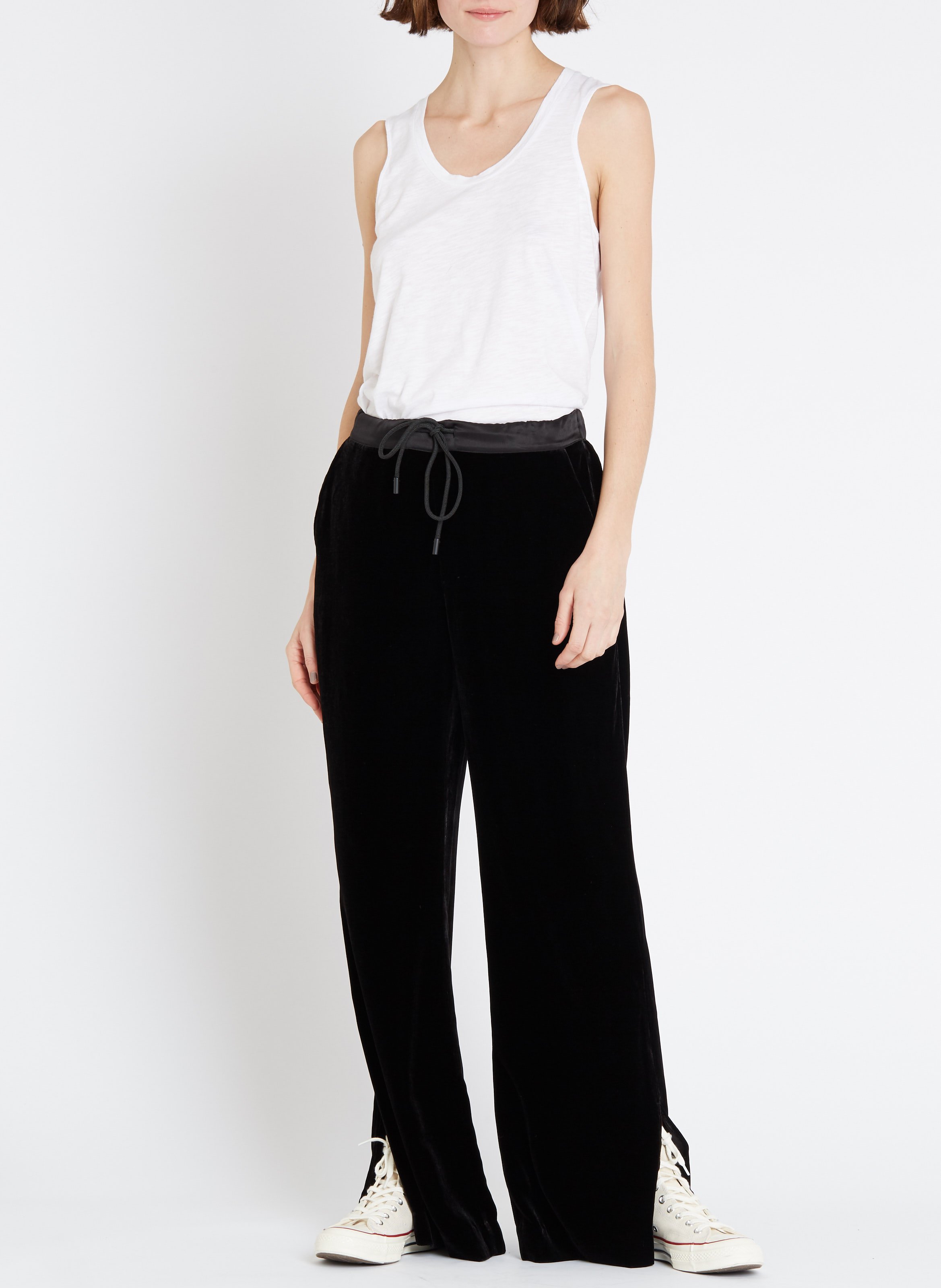 Débardeur col rond en coton mélangé AMERICAN VINTAGE Blanc