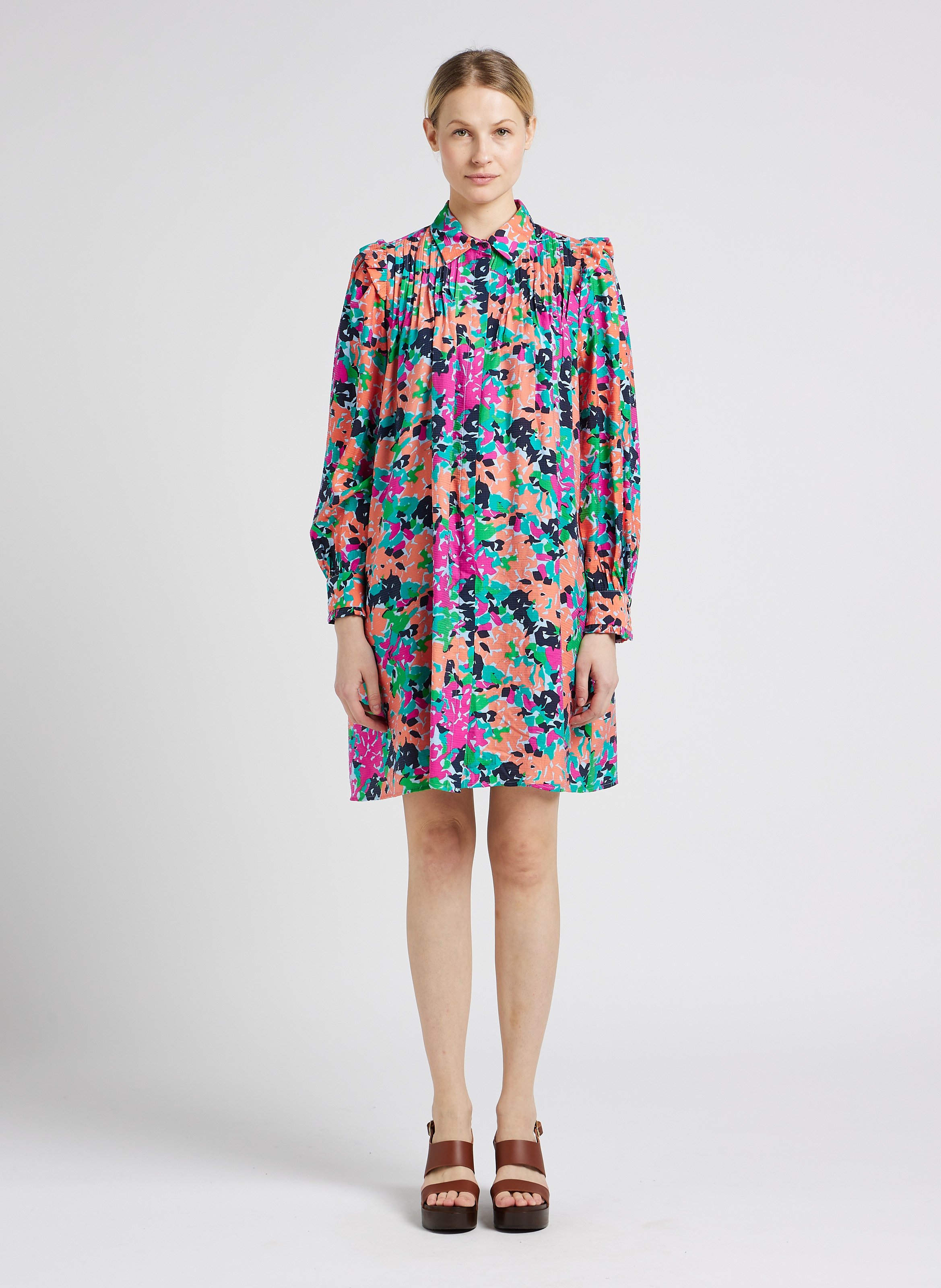 Vaarsleren klompen met hak SABOTS YOUYOU Bruin