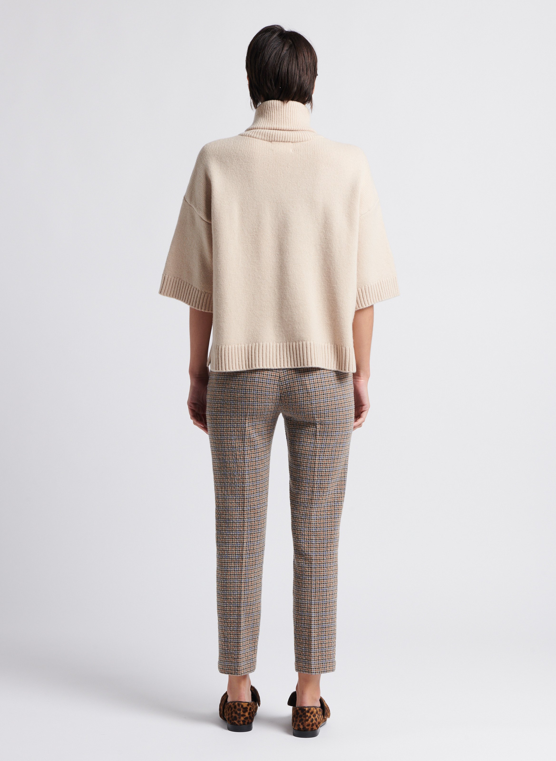 Straight-leg velvet pants Brown