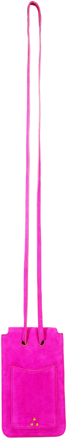 Suede leather phone case JEROME DREYFUSS Pink