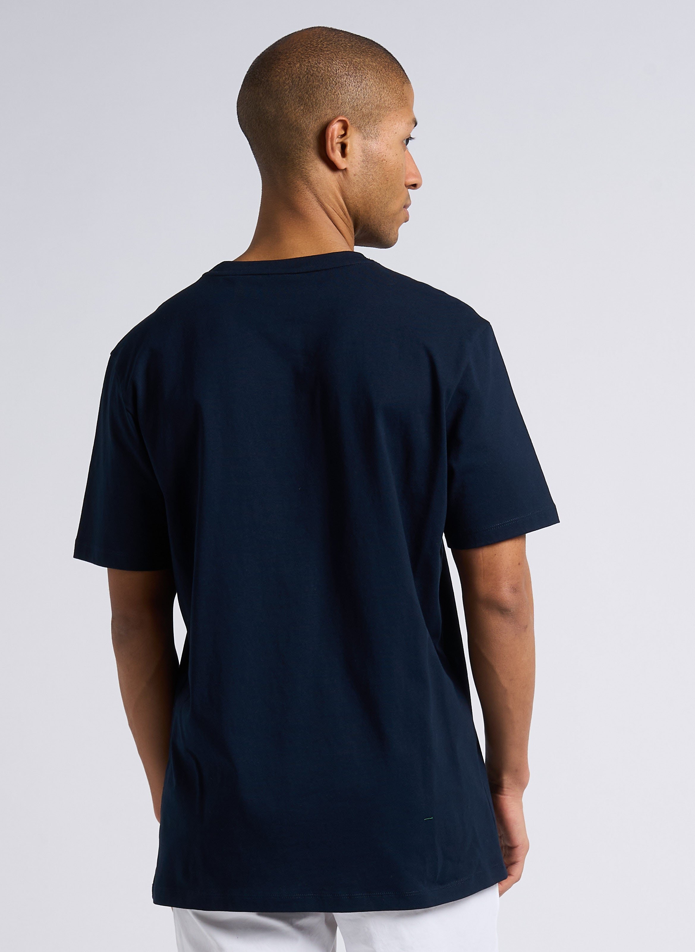 Short-sleeved round-neck cotton T-shirt BOSS Blue