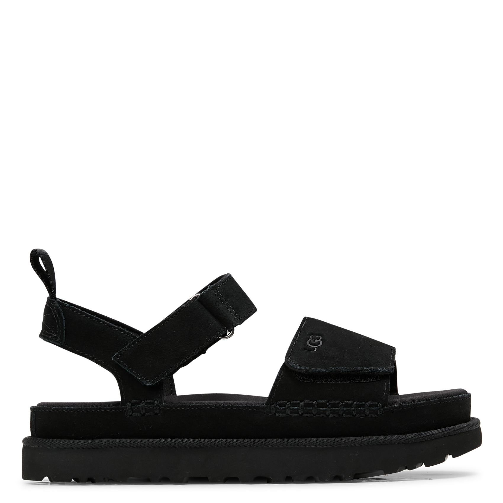 Leather wedge sandals UGG Black