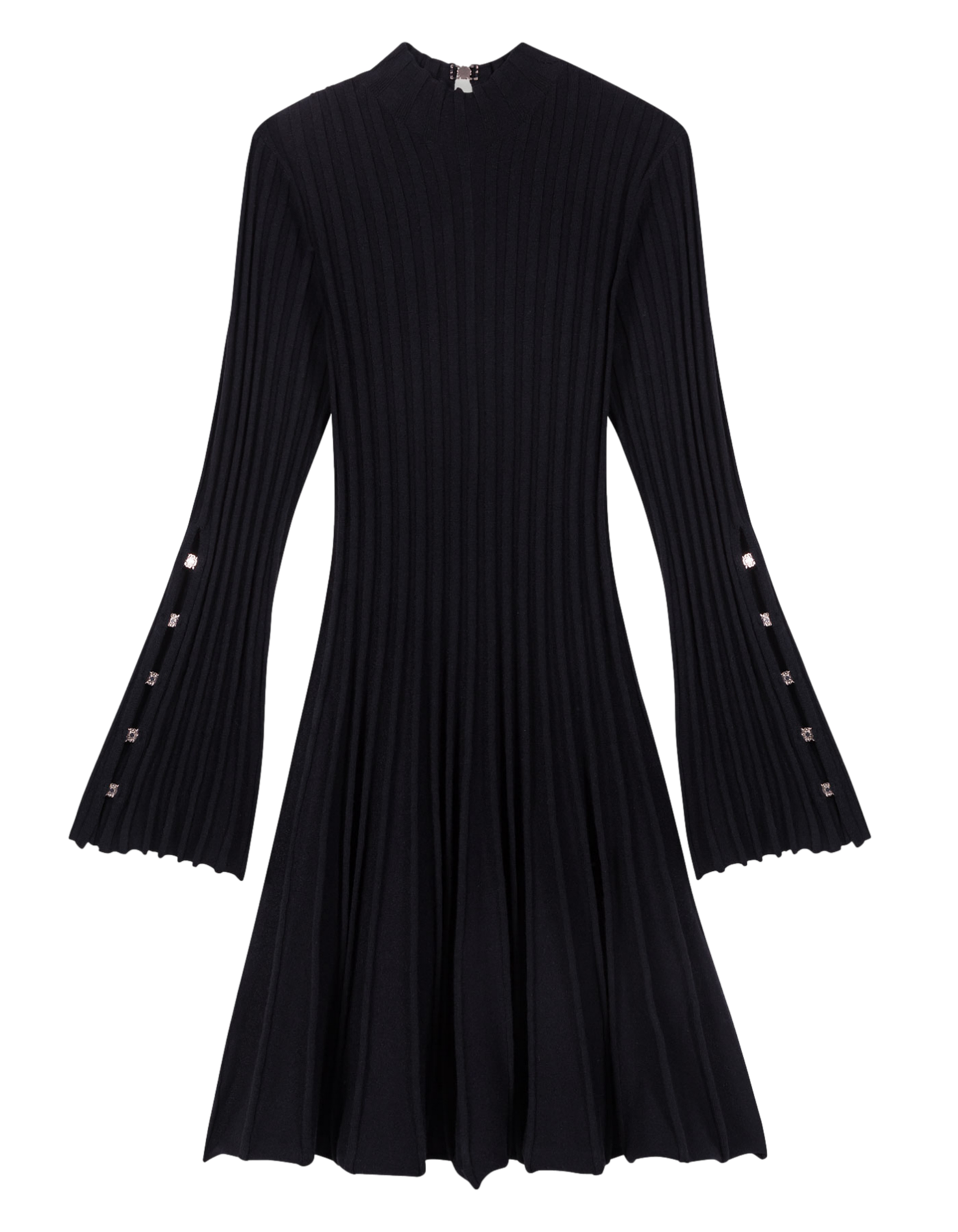 Robe courte col rond  MAJE Noir