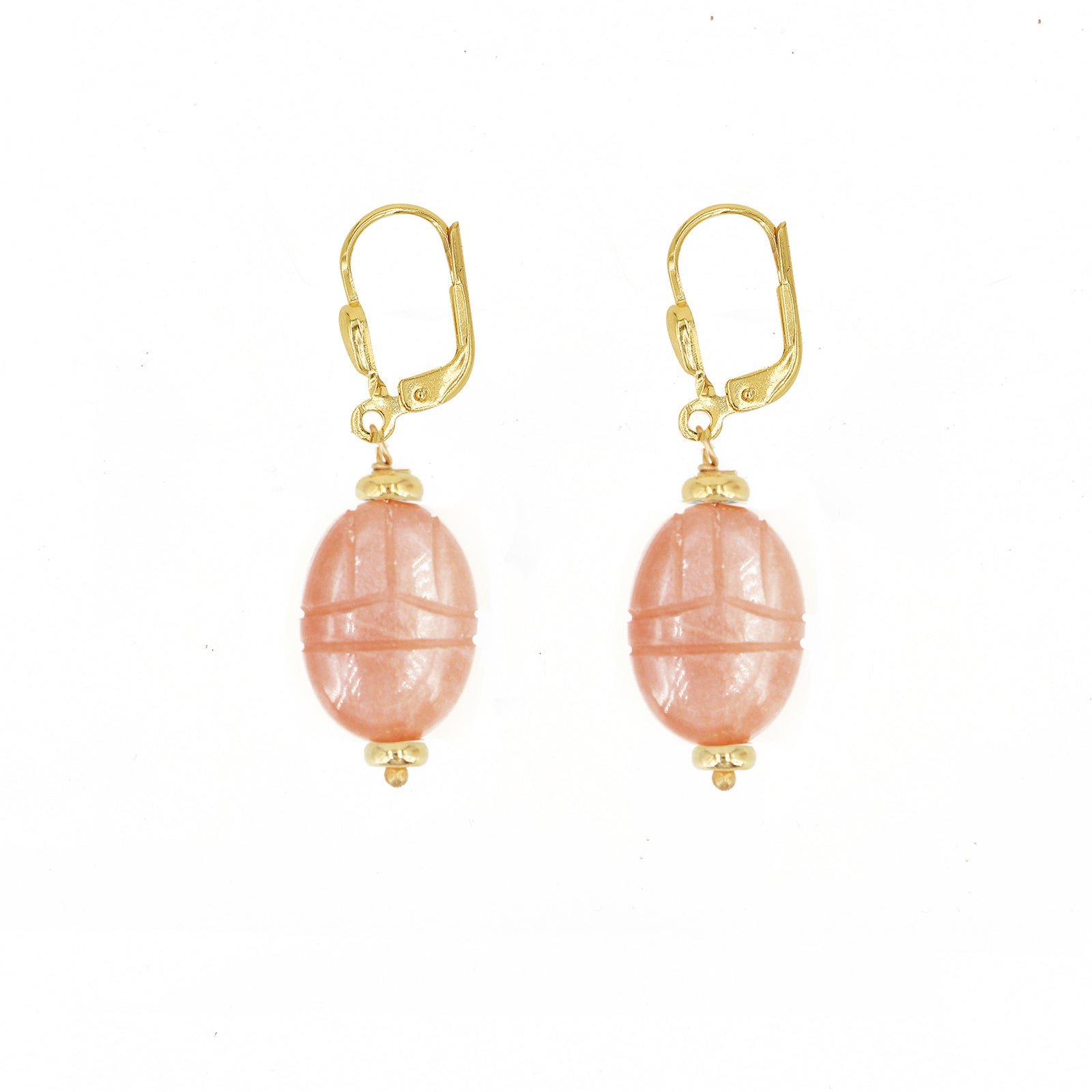 Scarab earrings NILAI Pink