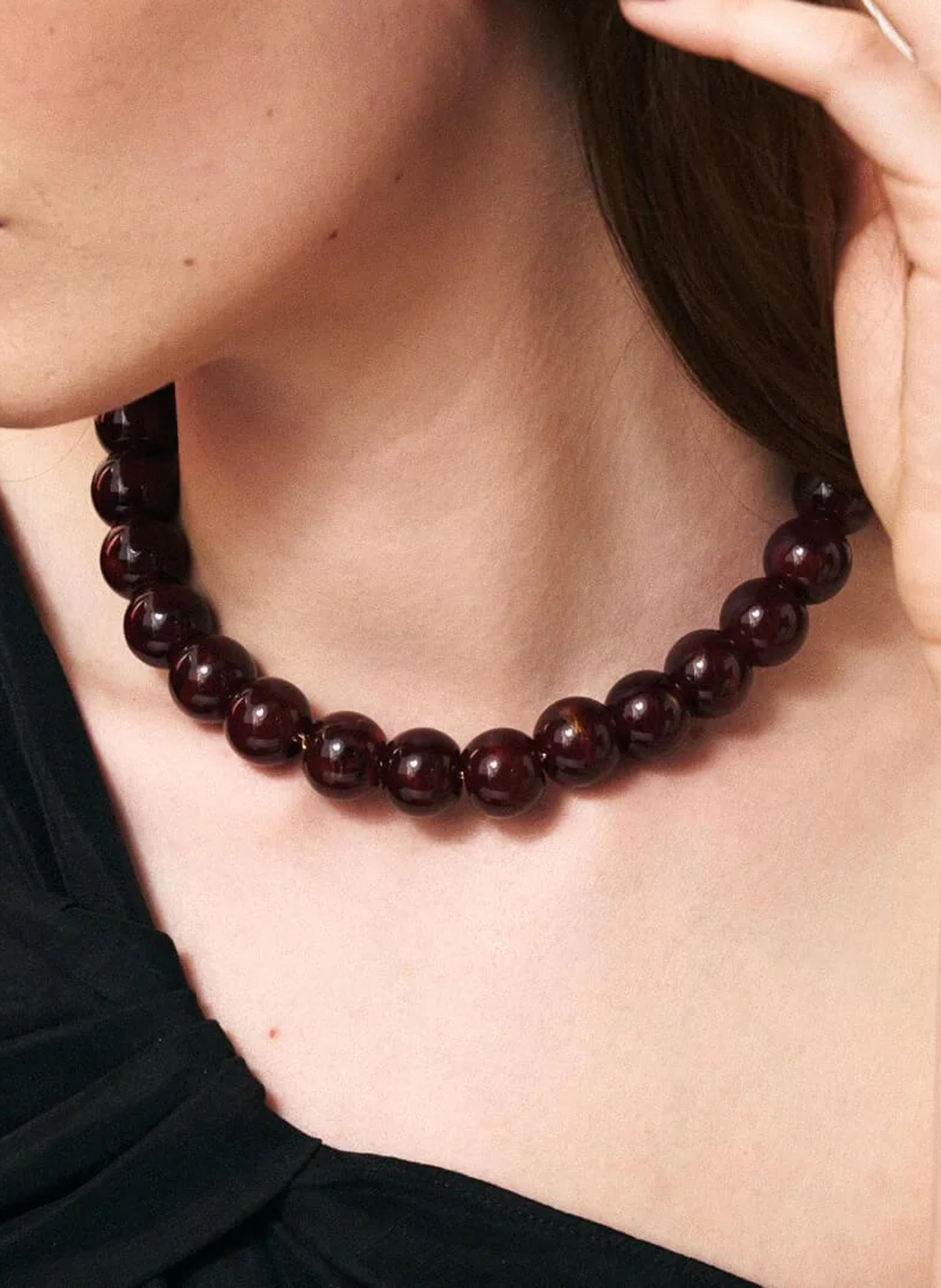 Perlenhalskette VANESSA BARONI Rot