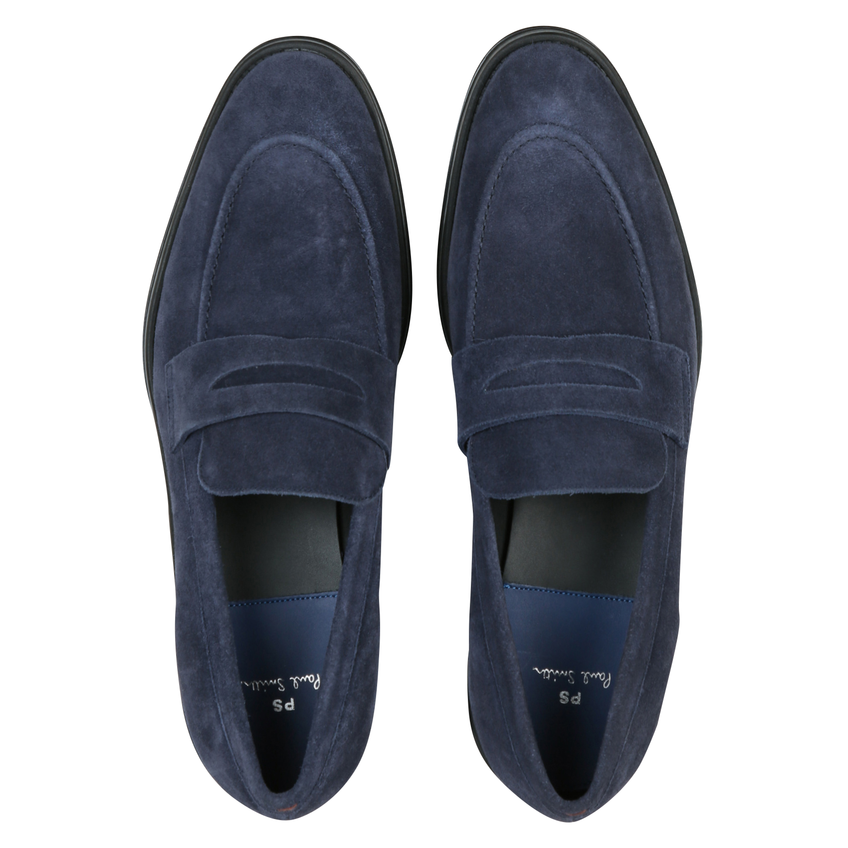 Mocassins en cuir velours PAUL SMITH Bleu