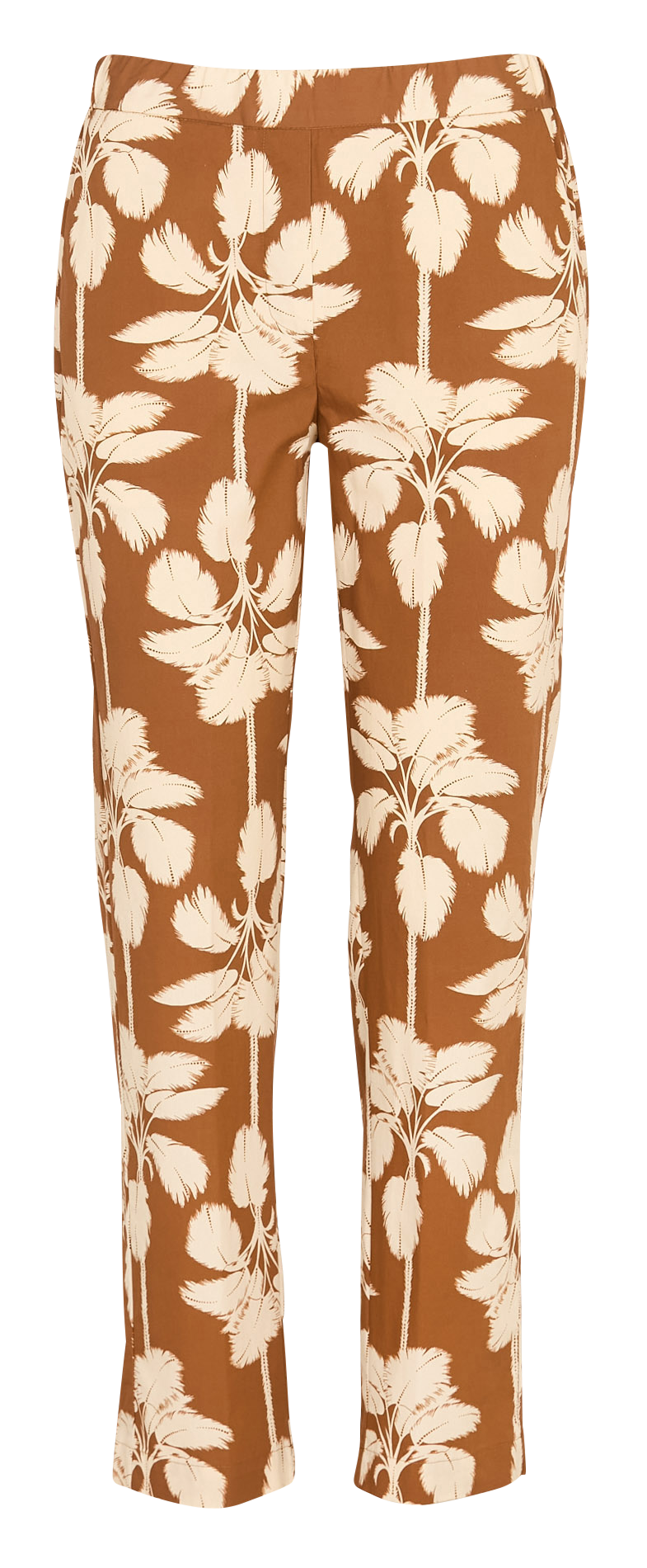 Pantalon droit en coton Marron