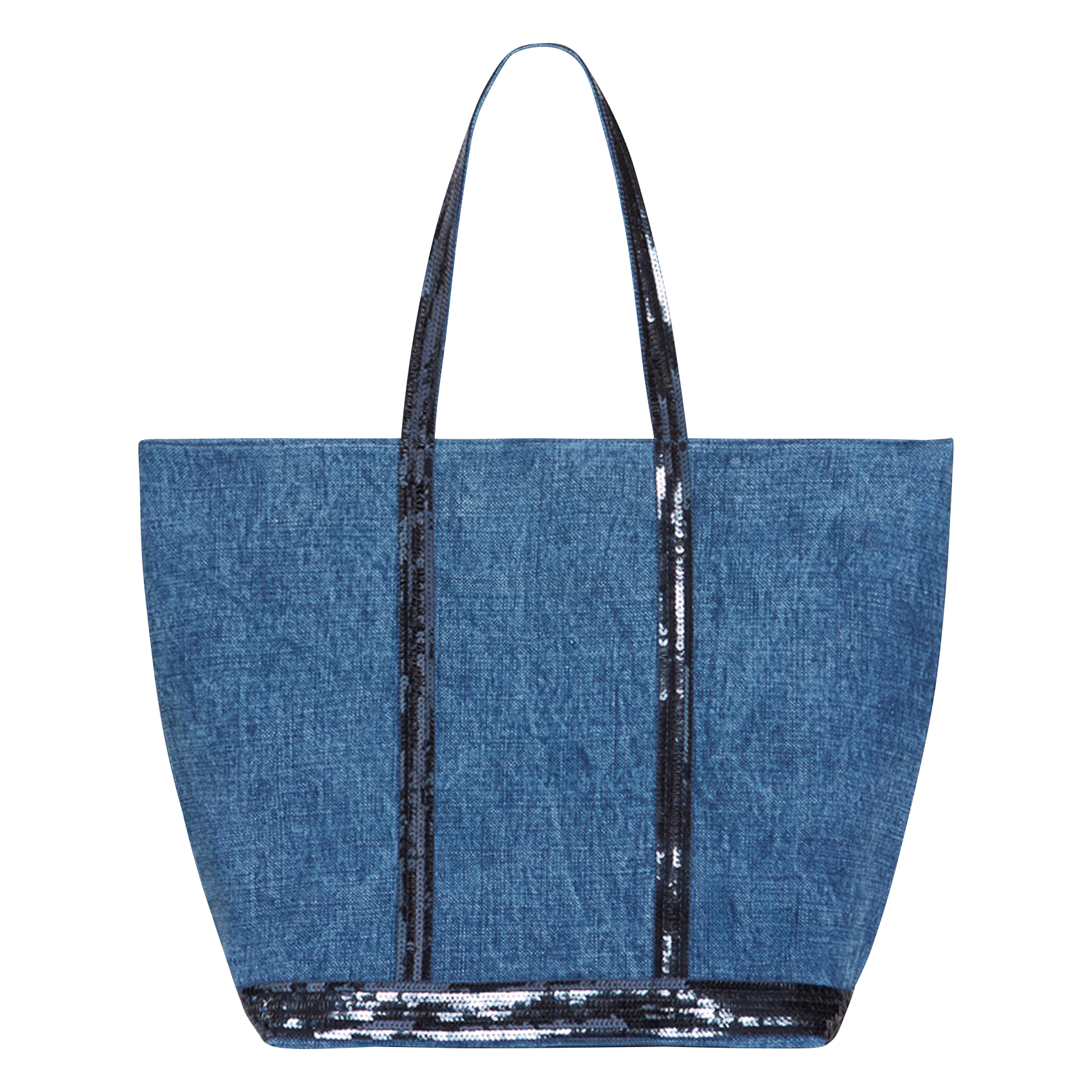 Linnen shopper met borduursel en lovertjes VANESSA BRUNO