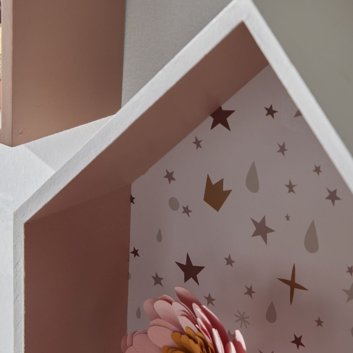 Set of 2 mdf wall shelves FACTORY White