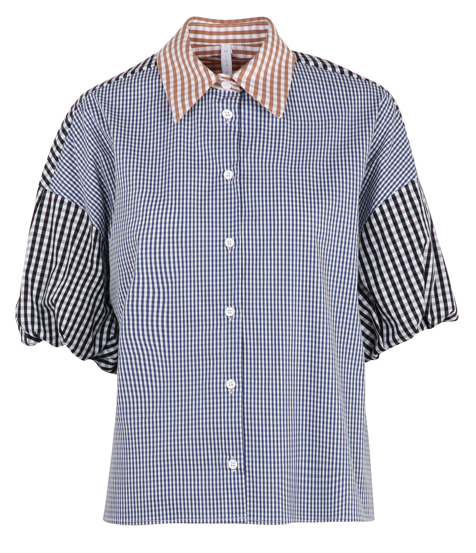 Weite Bluse aus Baumwoll-Mix mit klassischem Kragen IMPERIAL Mehrfarbig