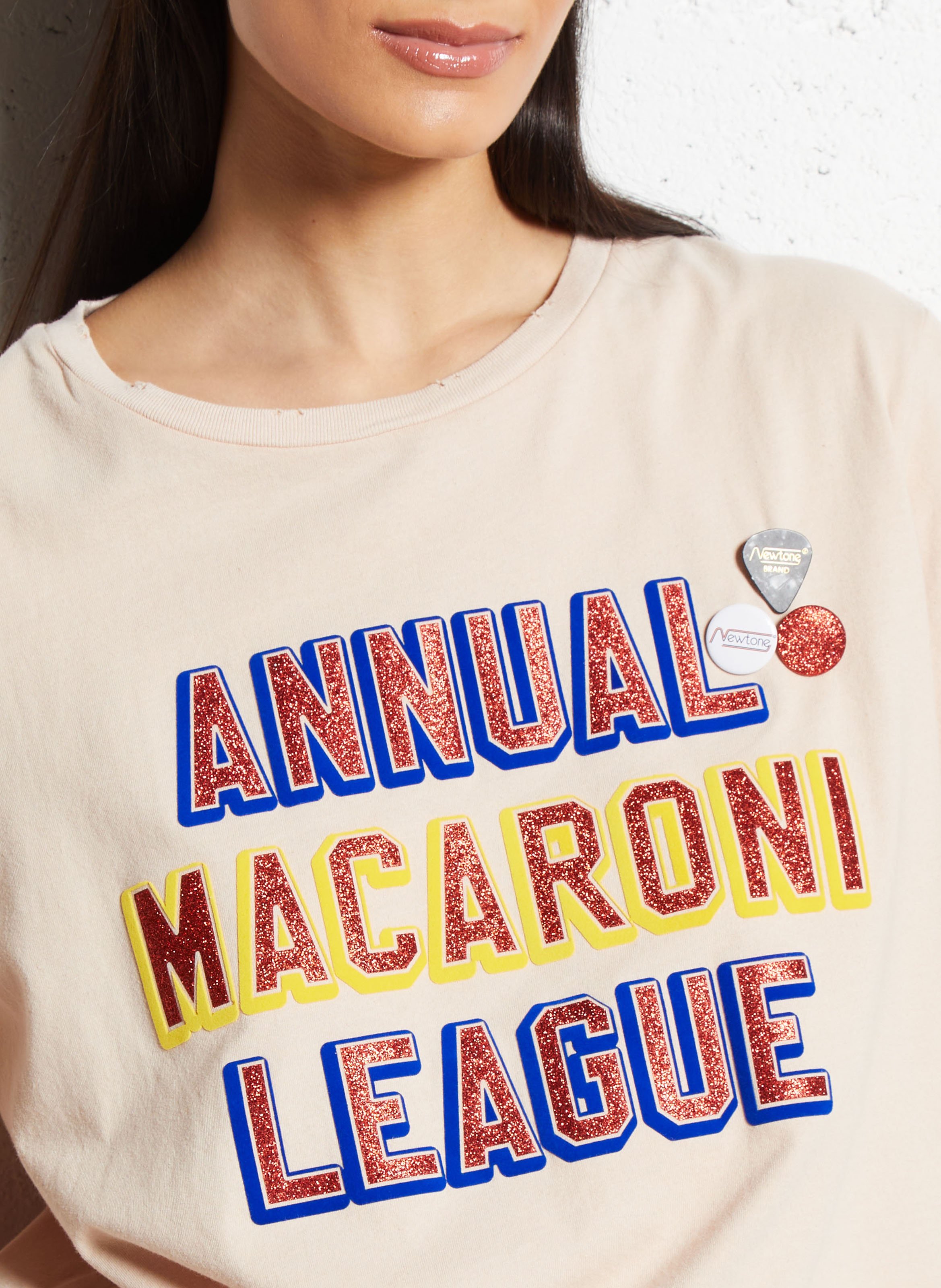 Oversized cotton screen-printed t-shirt NEWTONE Grey