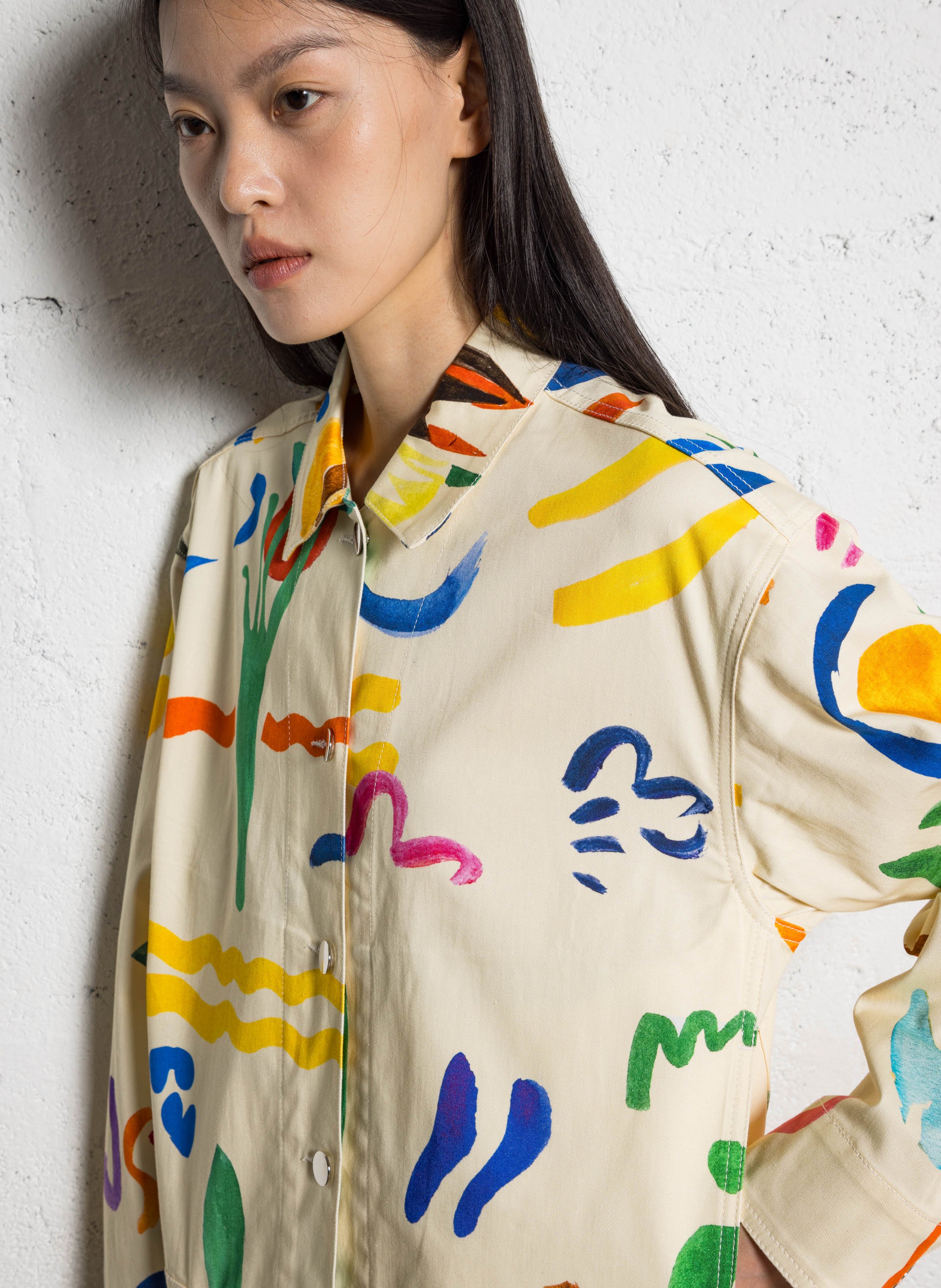 Denim cotton jacket Multicolored