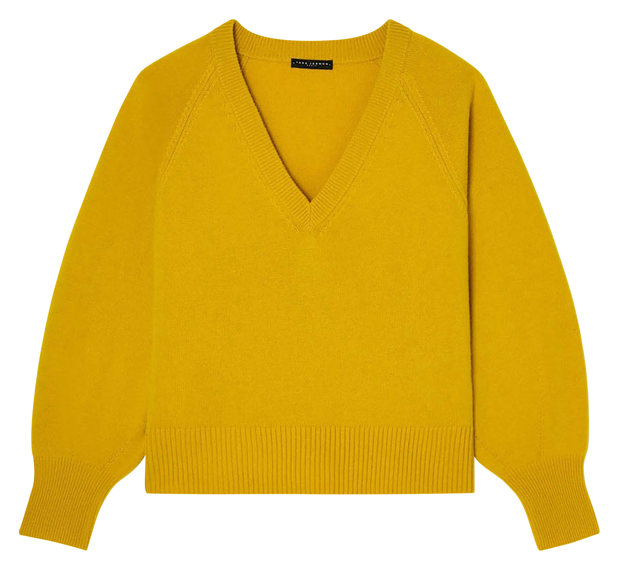 Pull col v en laine TARA JARMON Jaune