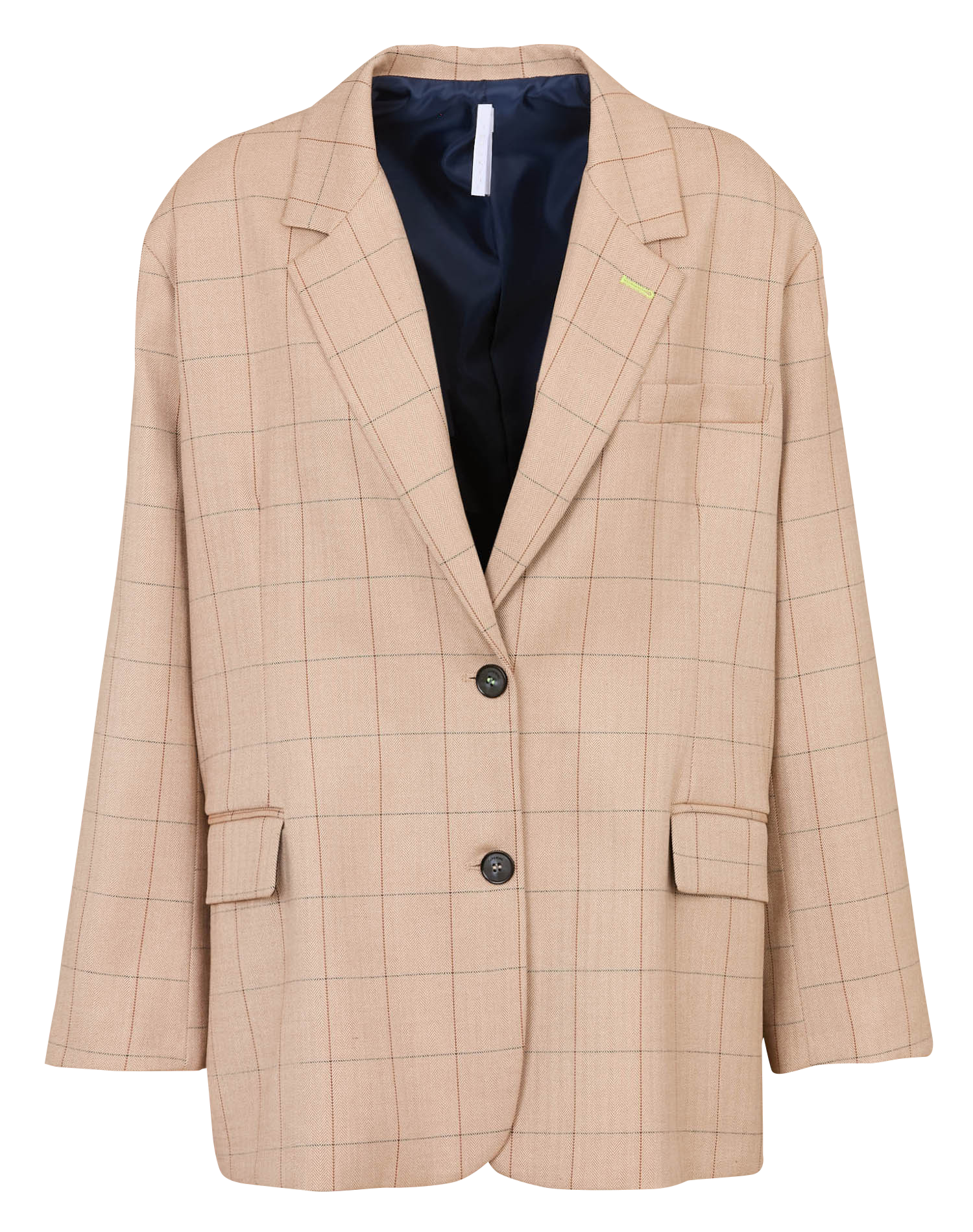 Veste oversize col tailleur à carreaux IMPERIAL Marron