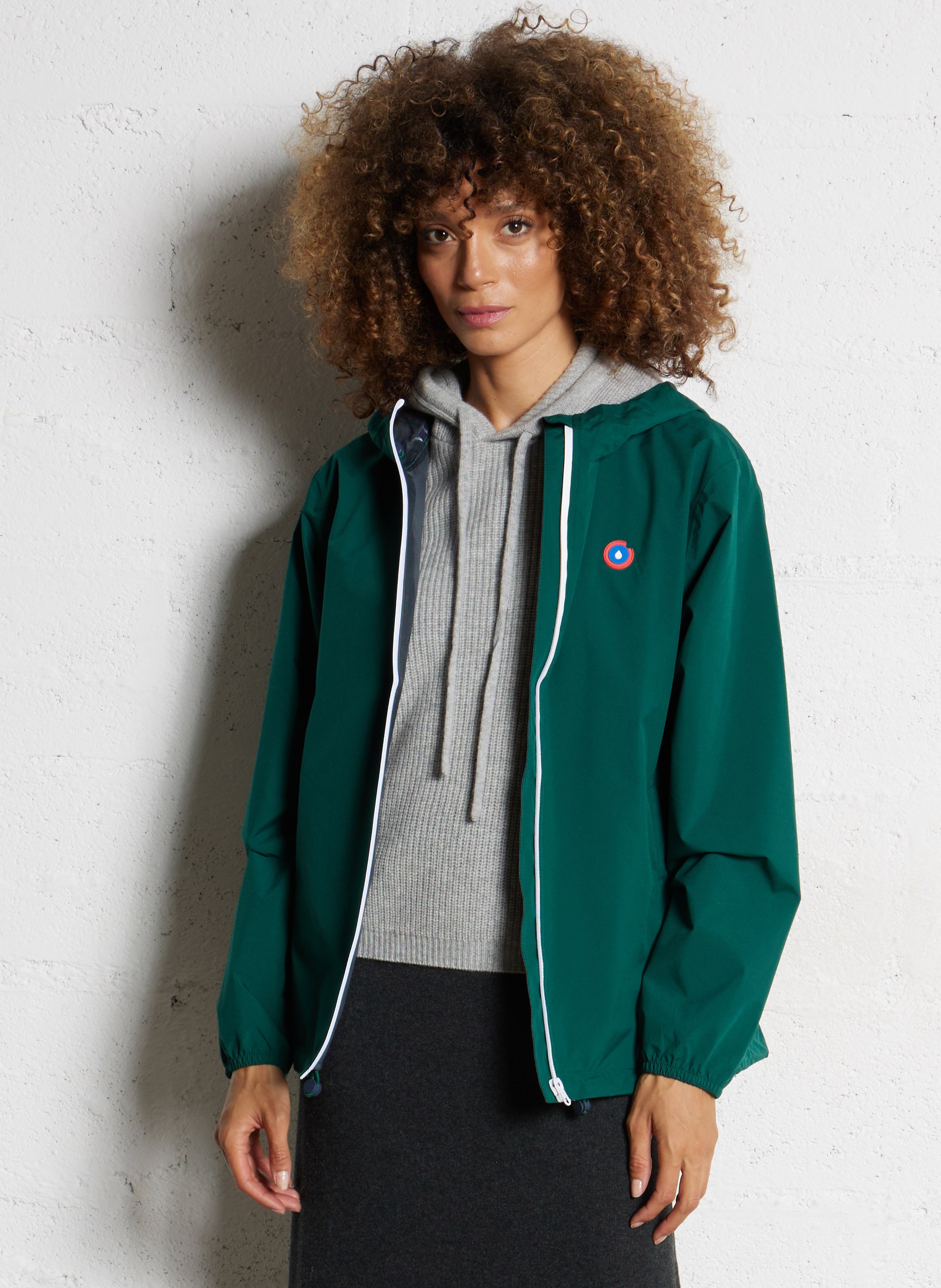 Imperméable court à capuche FLOTTE Vert