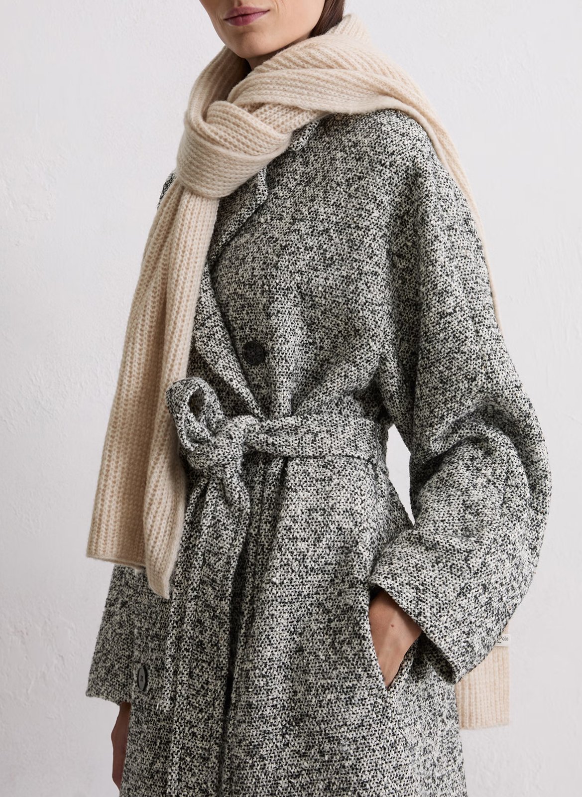 Bufanda lisa de lana mezclada MARC O'POLO