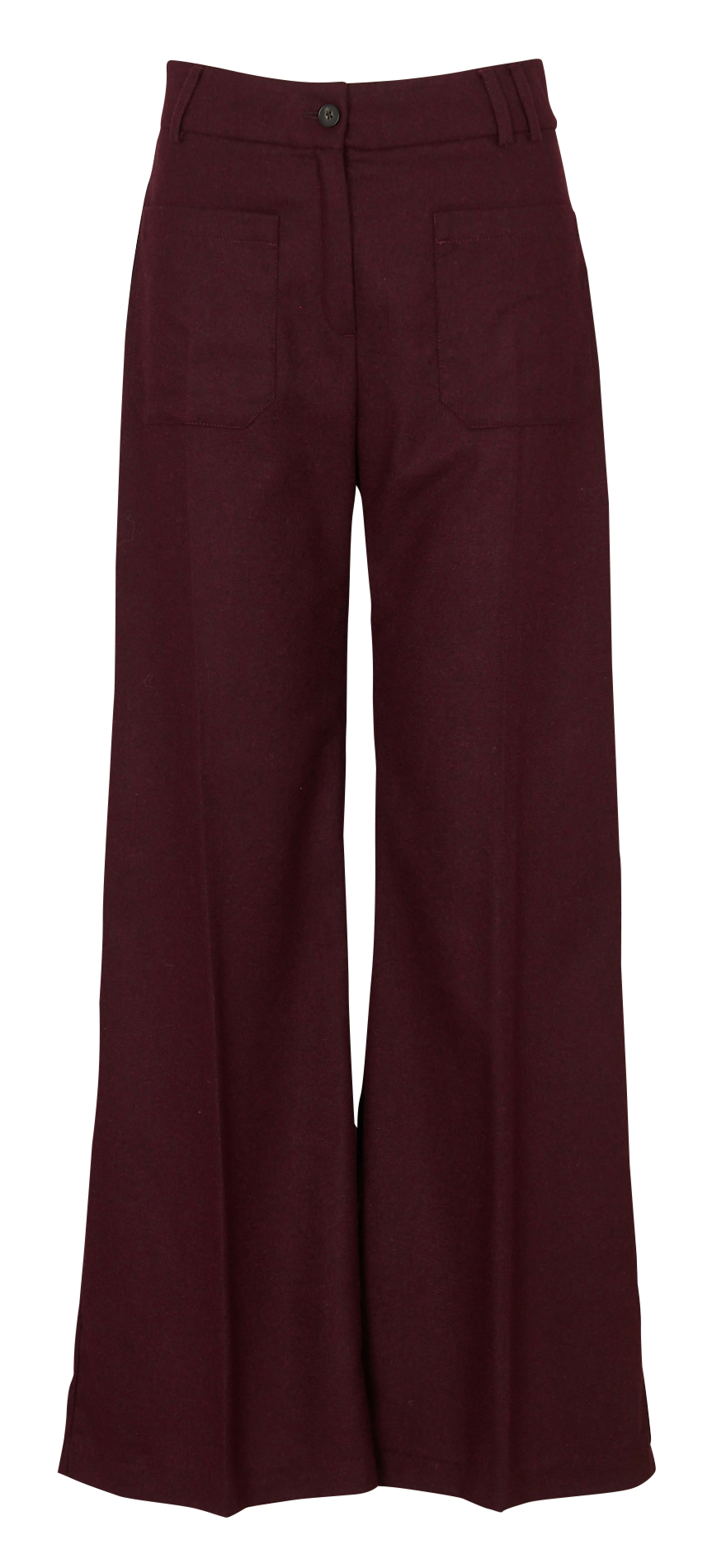 High-waisted wide-leg pants with a mottled finish ACOTE Purple