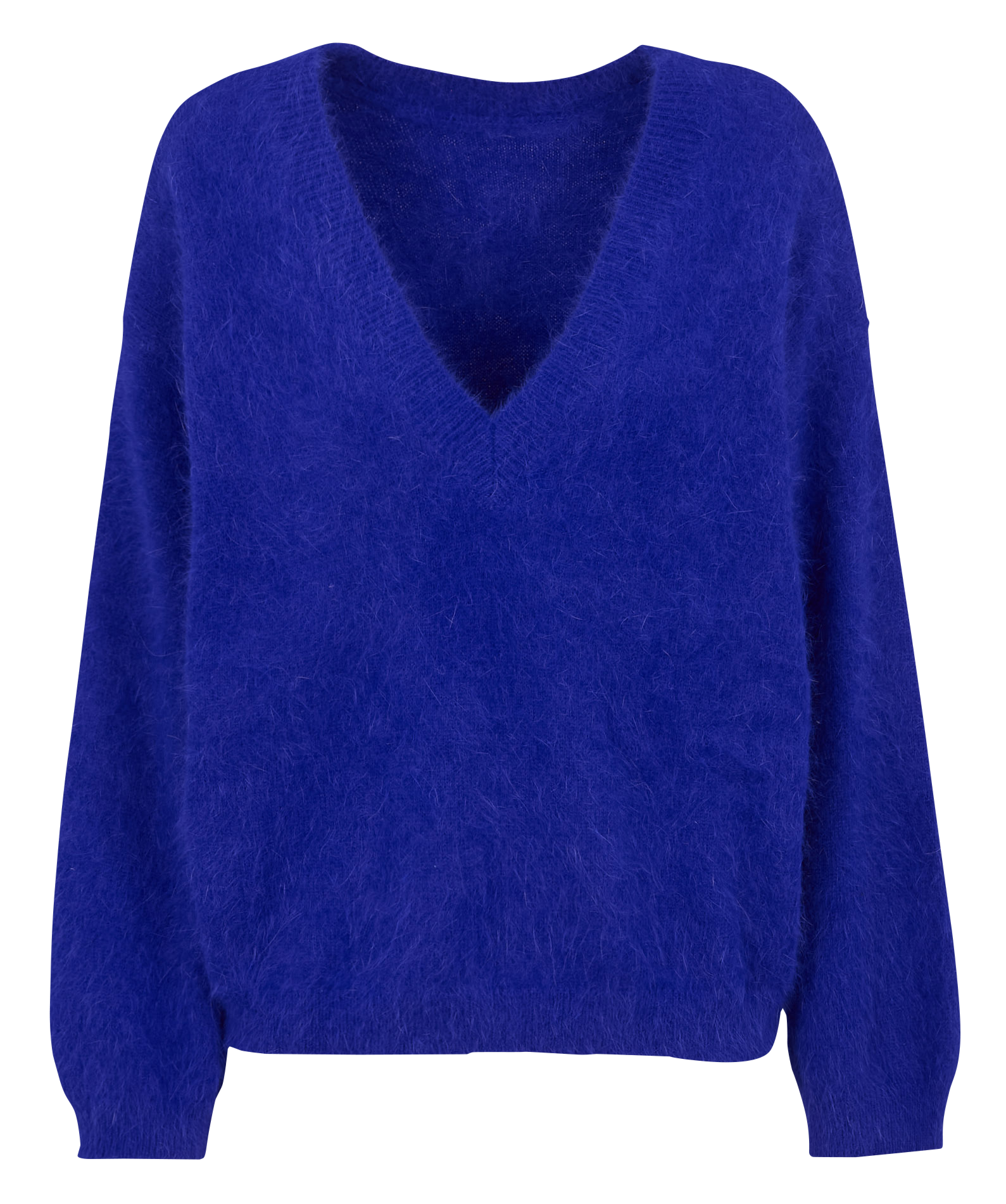 Pull devant dos ample en laine mélangée BELLEROSE Bleu