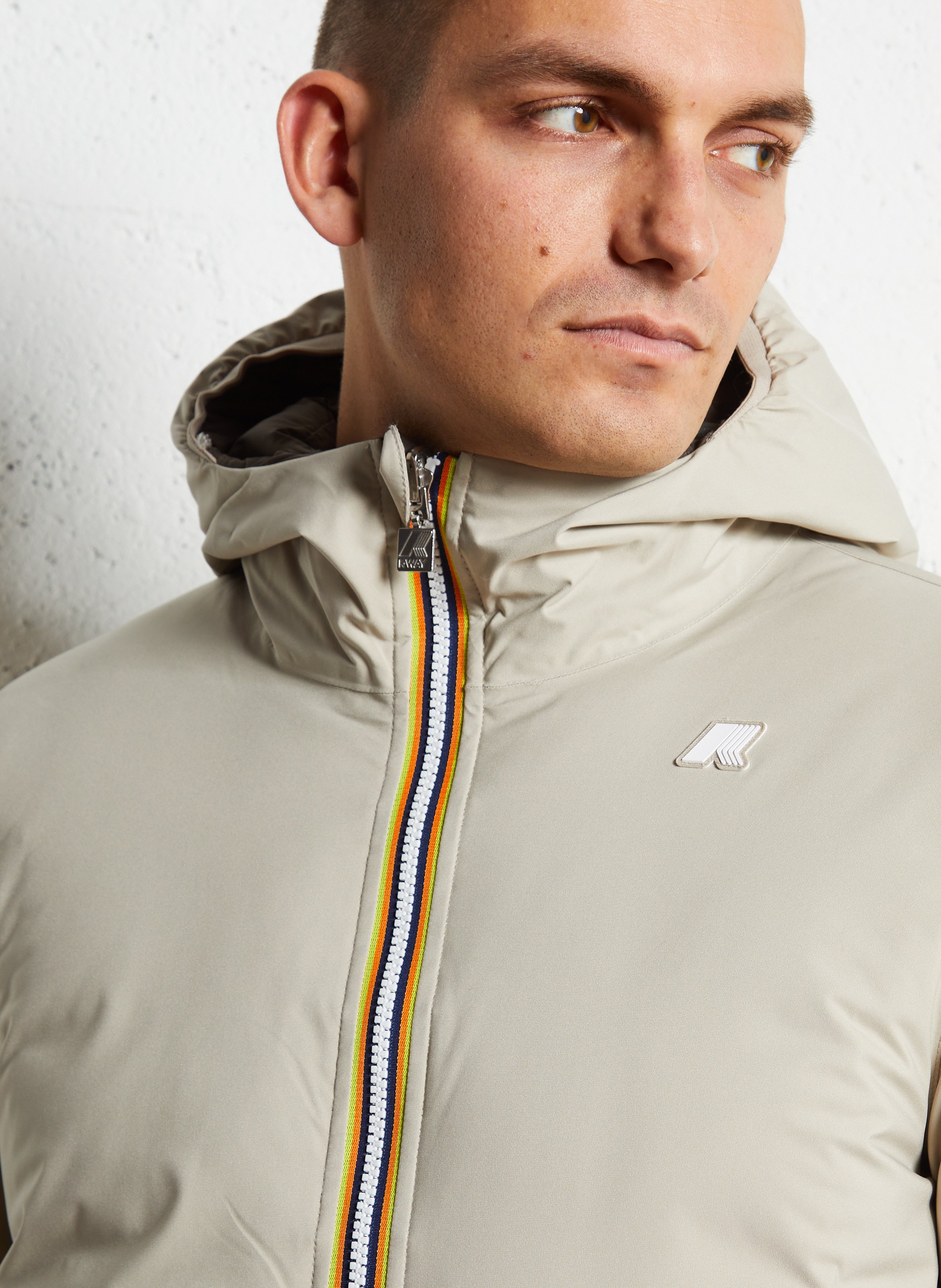Daunenjacke mit Stehkragen K-WAY Beige