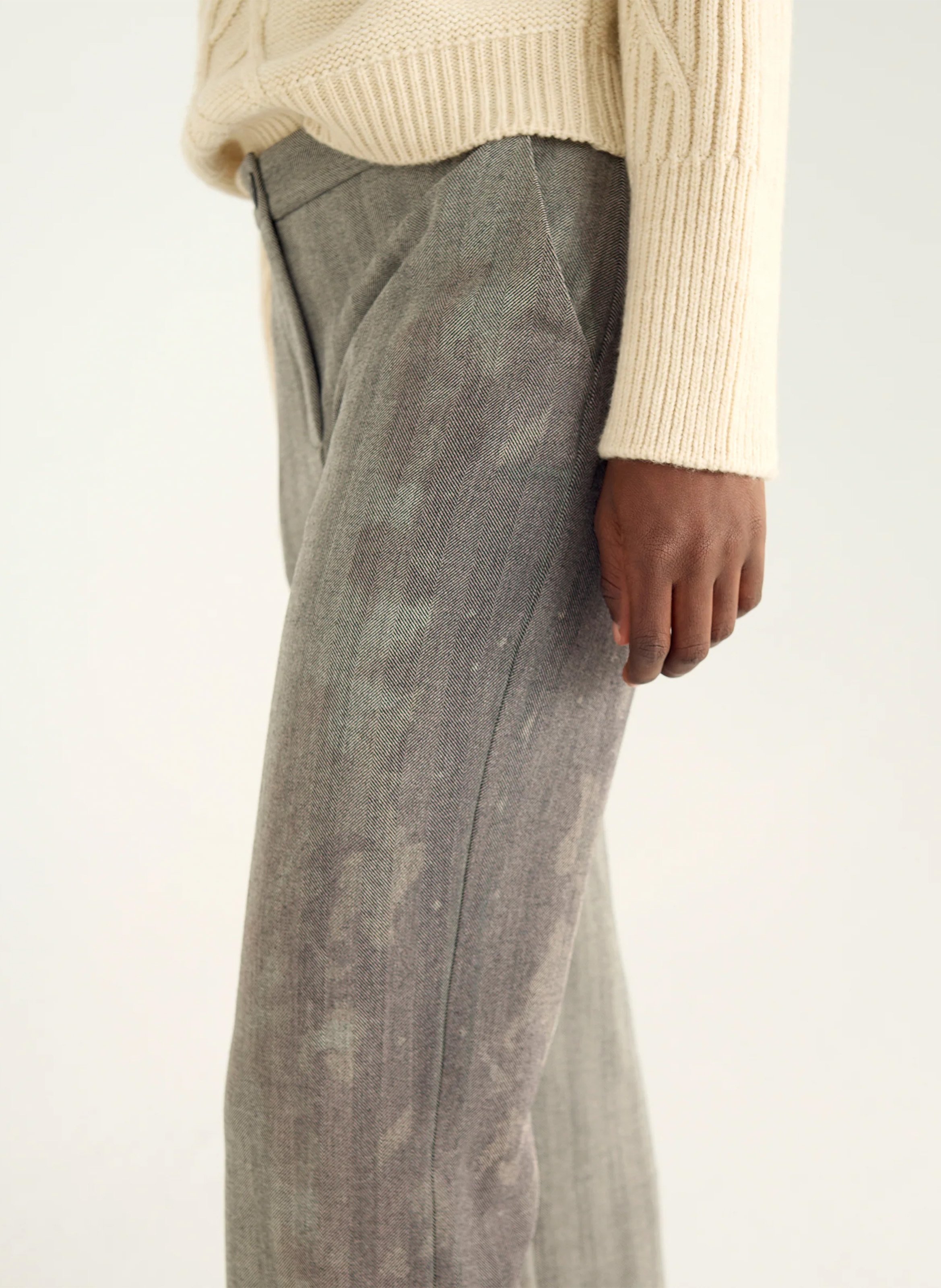 Norton printed straight trousers COTELAC Black