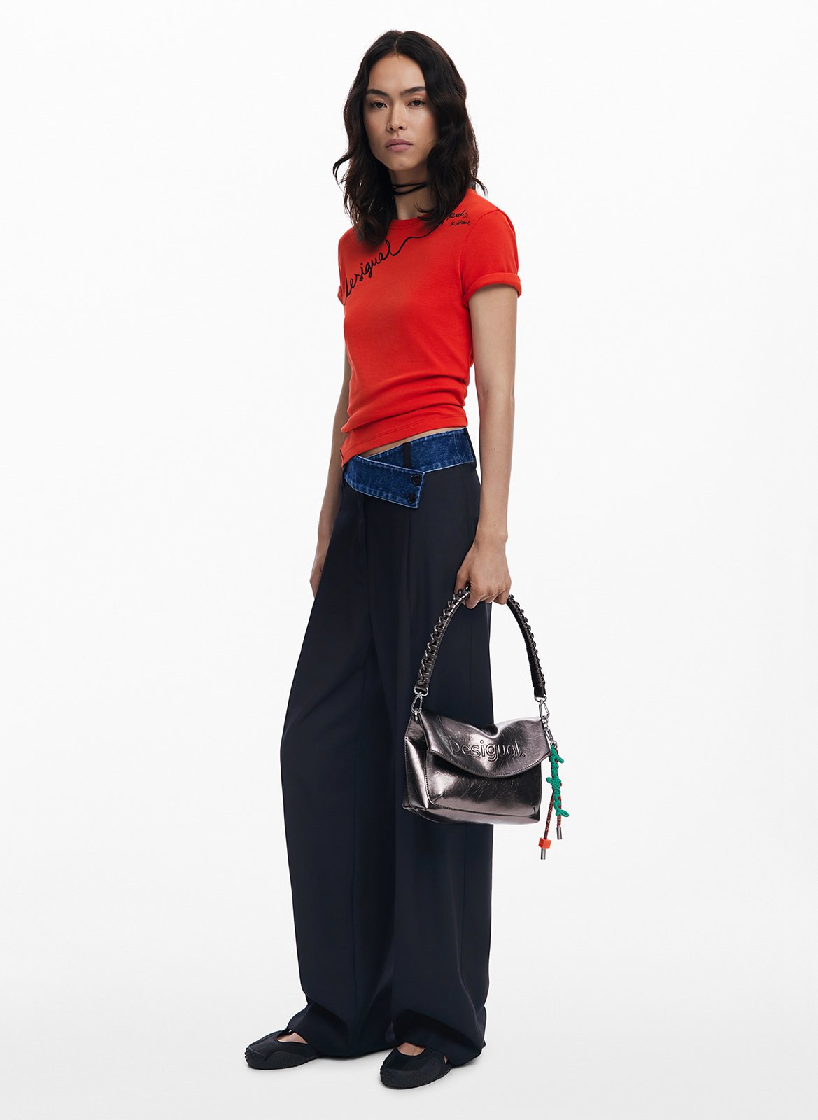 Sac bandoulière métallisé DESIGUAL Multicolore