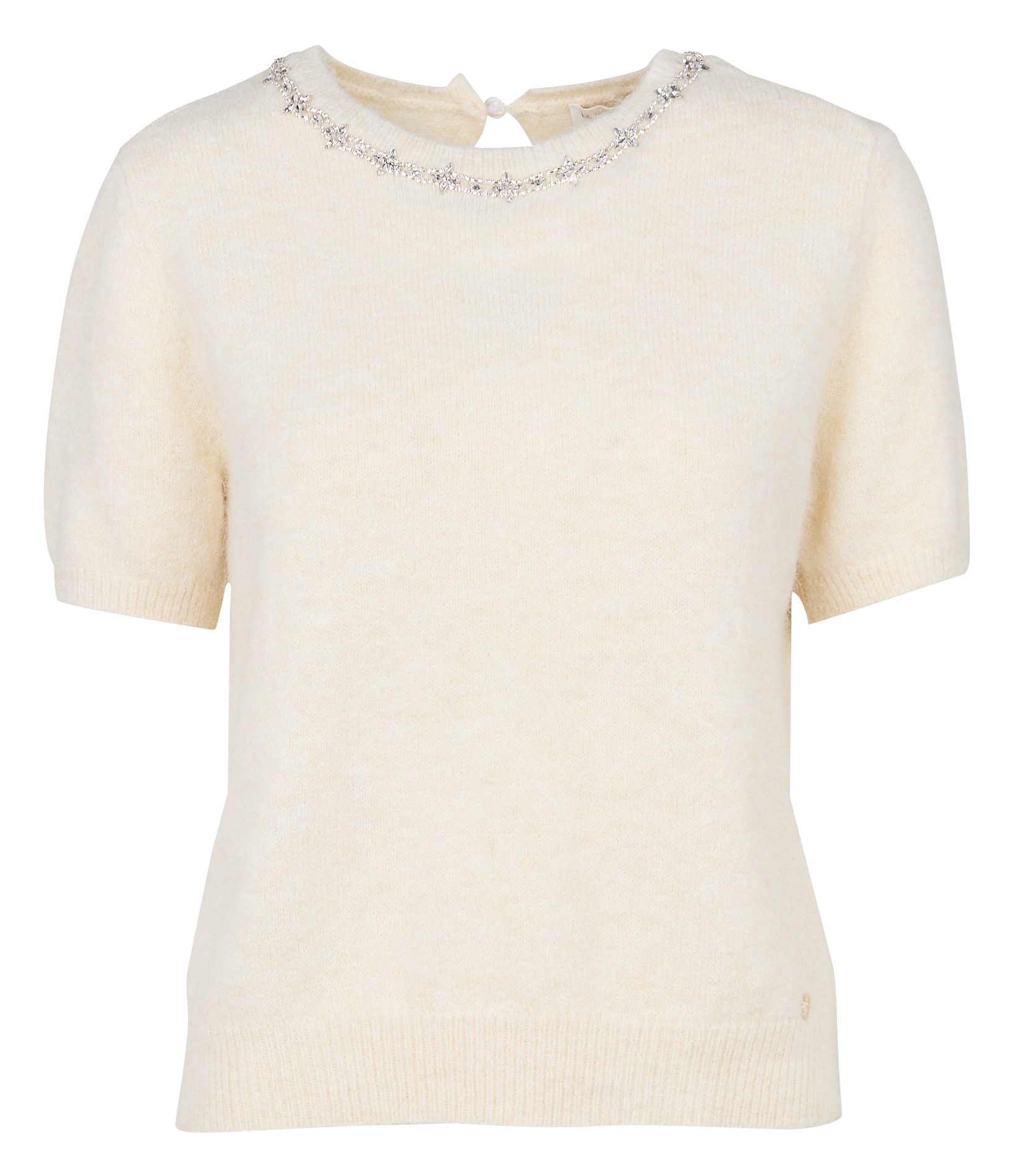 Pull oversize col rond LA PETITE ETOILE Beige