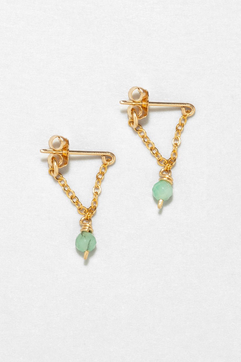 Anna chain earrings - emerald YAY Green
