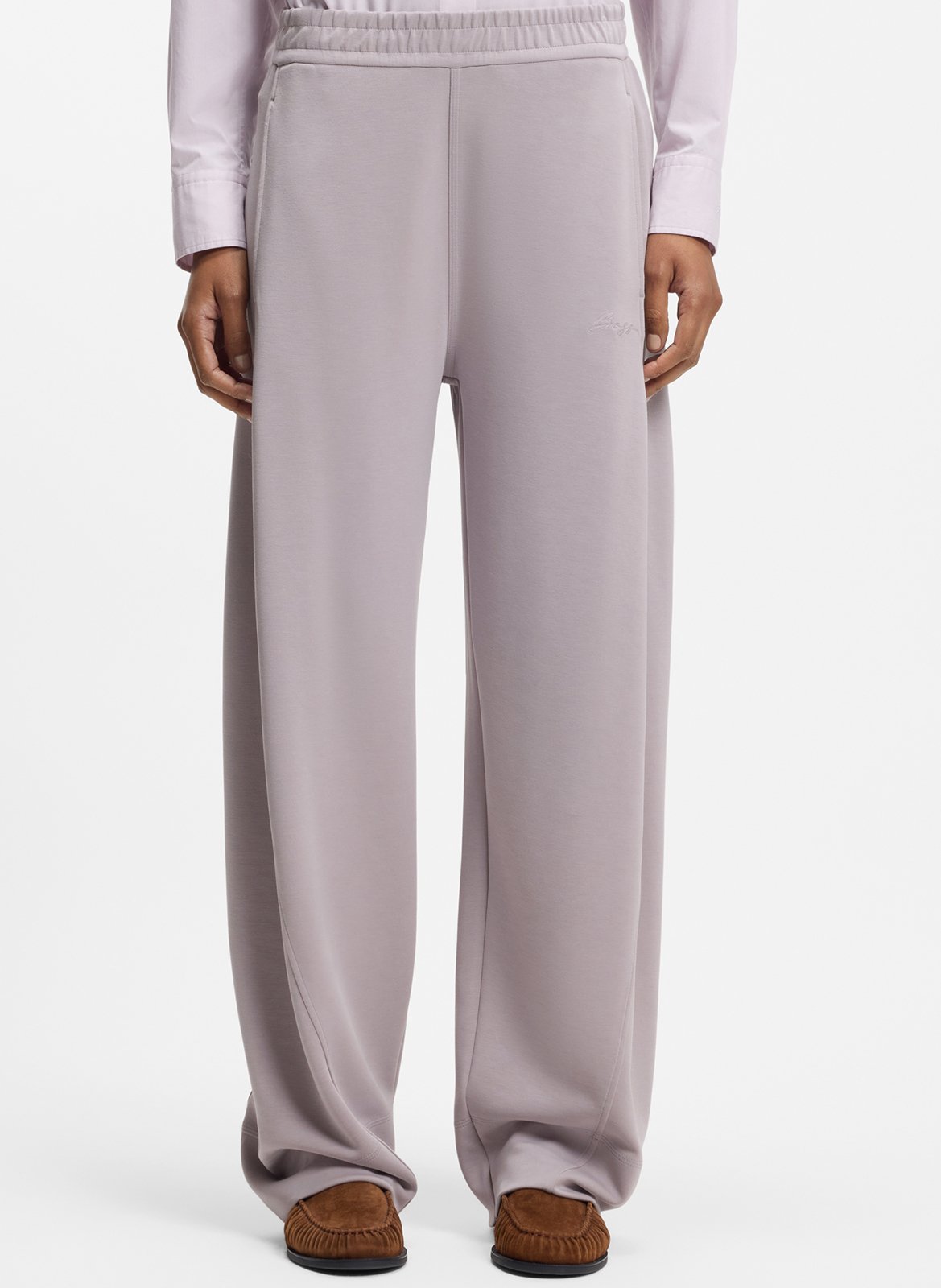 Large balloon joggers in solid color BOSS Purple