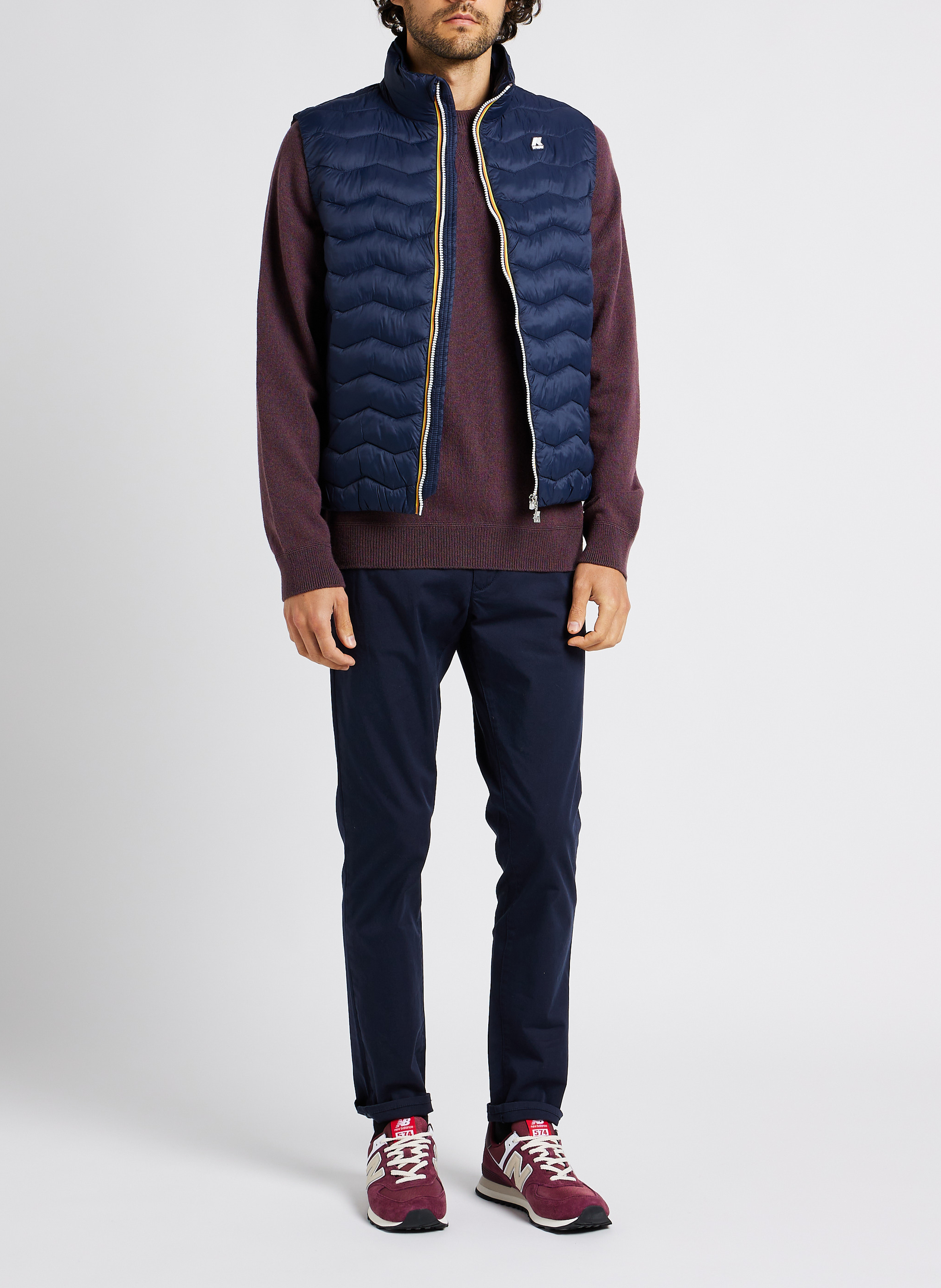 Slim-fit organic cotton-blend pants GANT Blue