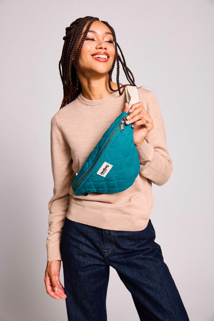 Cotton waist bag Blue