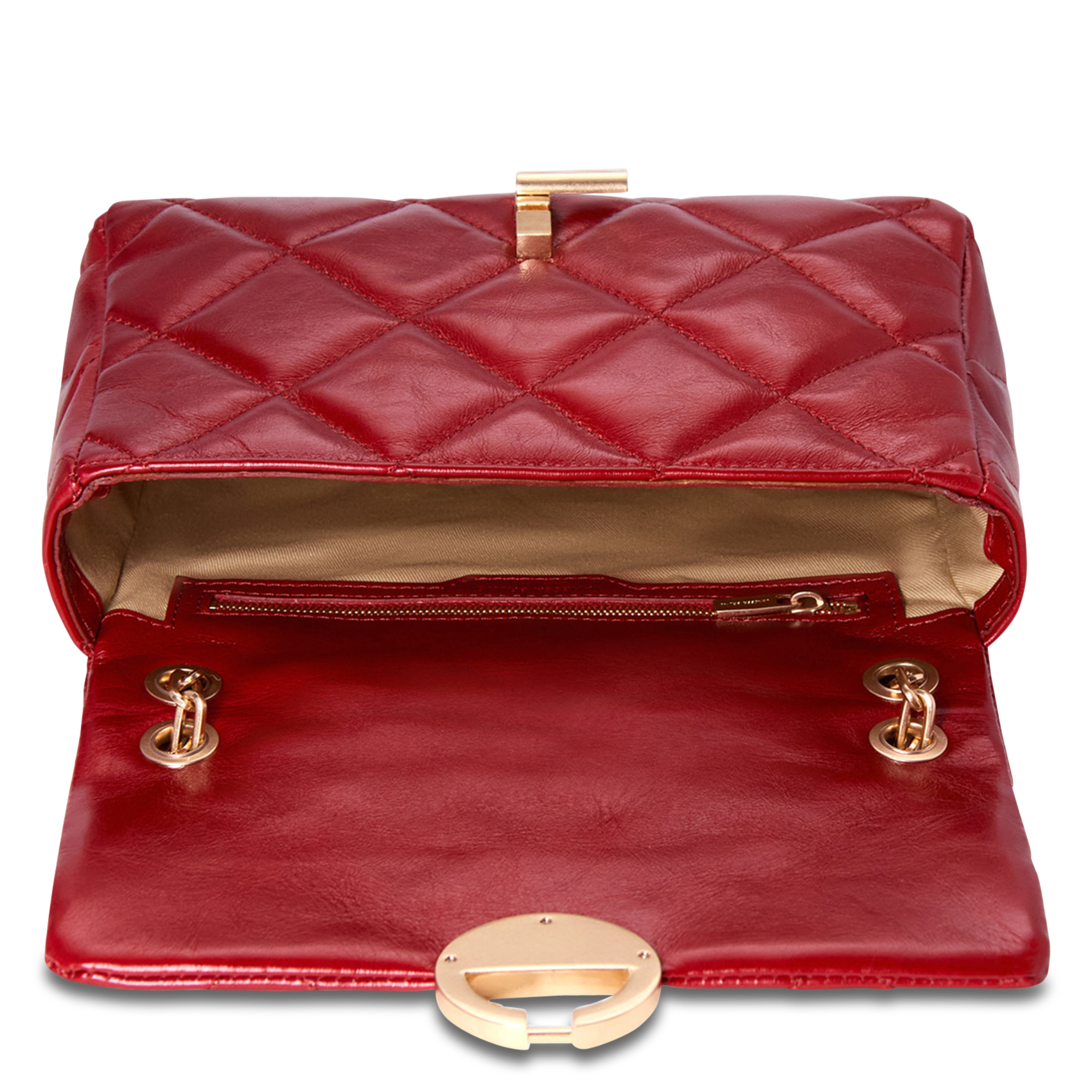 Dori leather shoulder bag VANESSA BRUNO Red