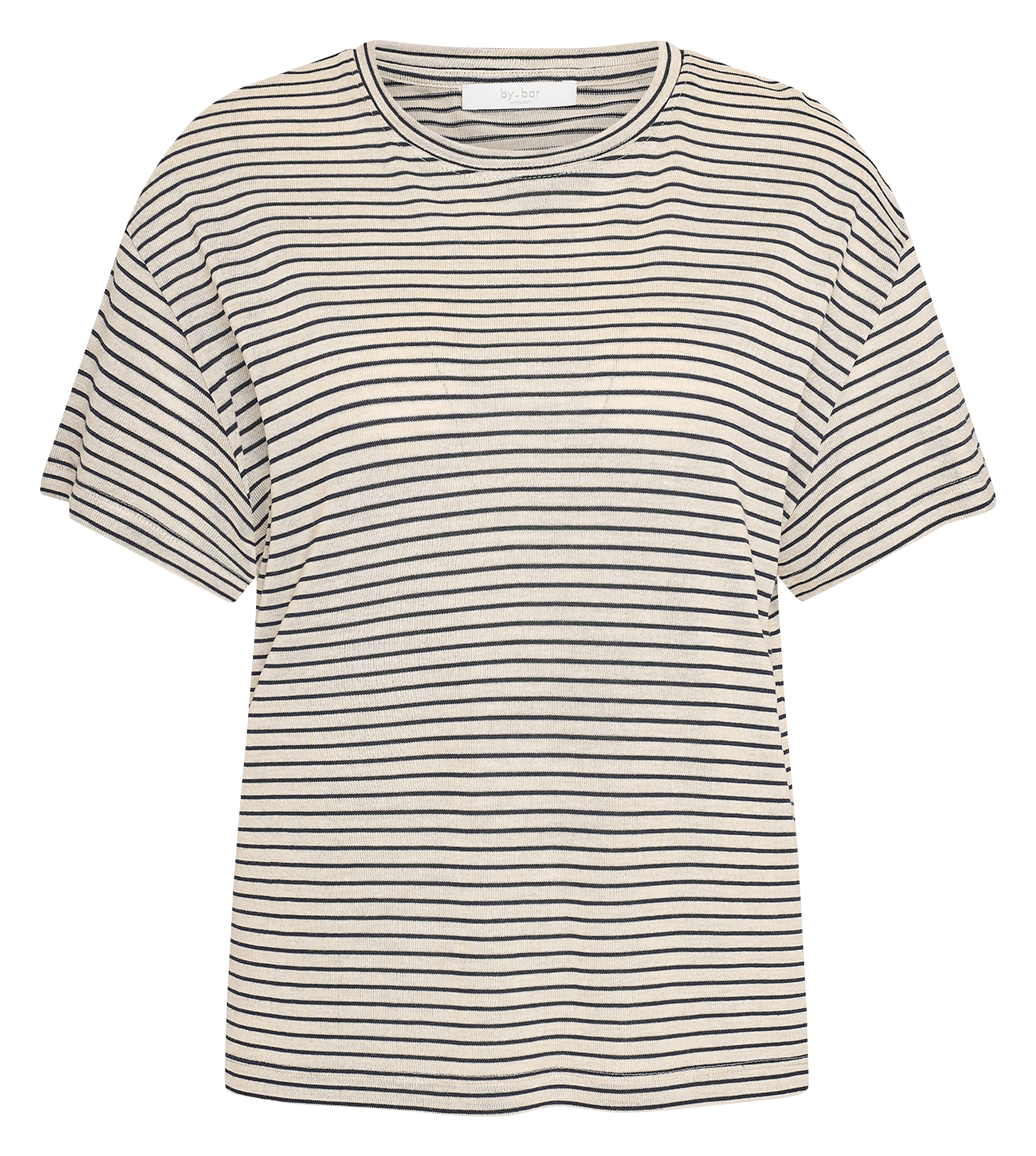 Gestreept T-shirt met ronde hals BY BAR Blauw