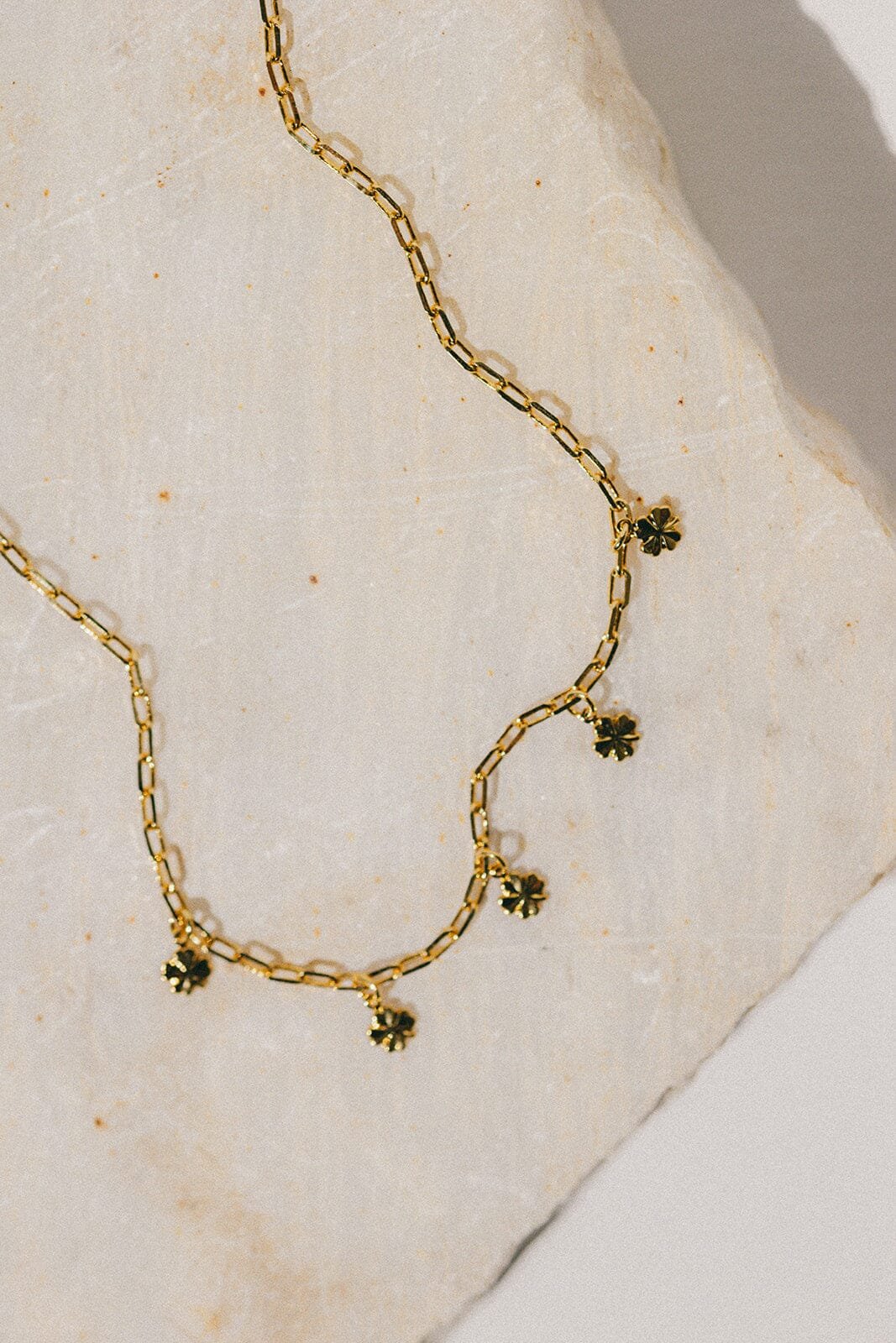Gold-plated clover necklace Golden