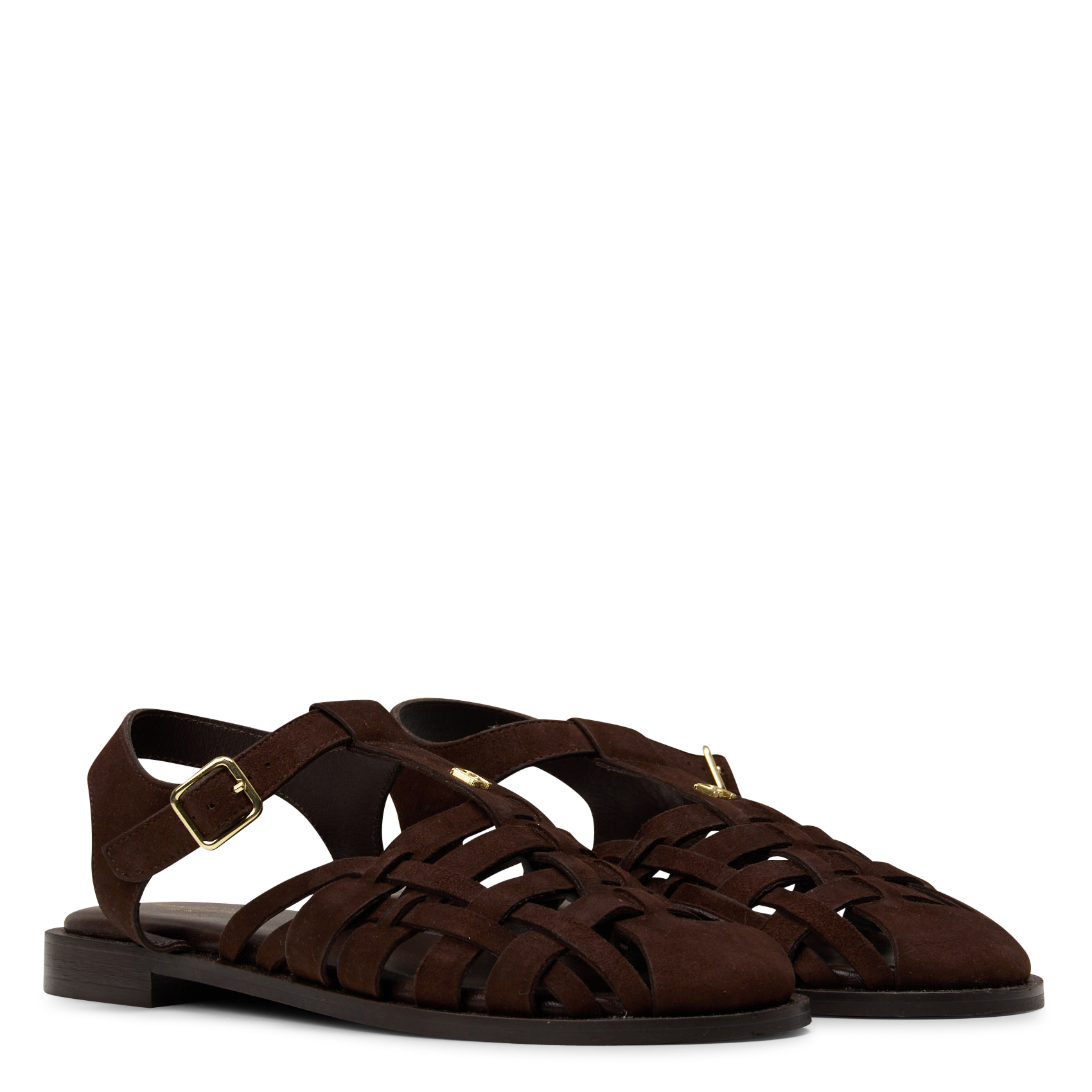 Leren sandalen PETITE MENDIGOTE Bruin