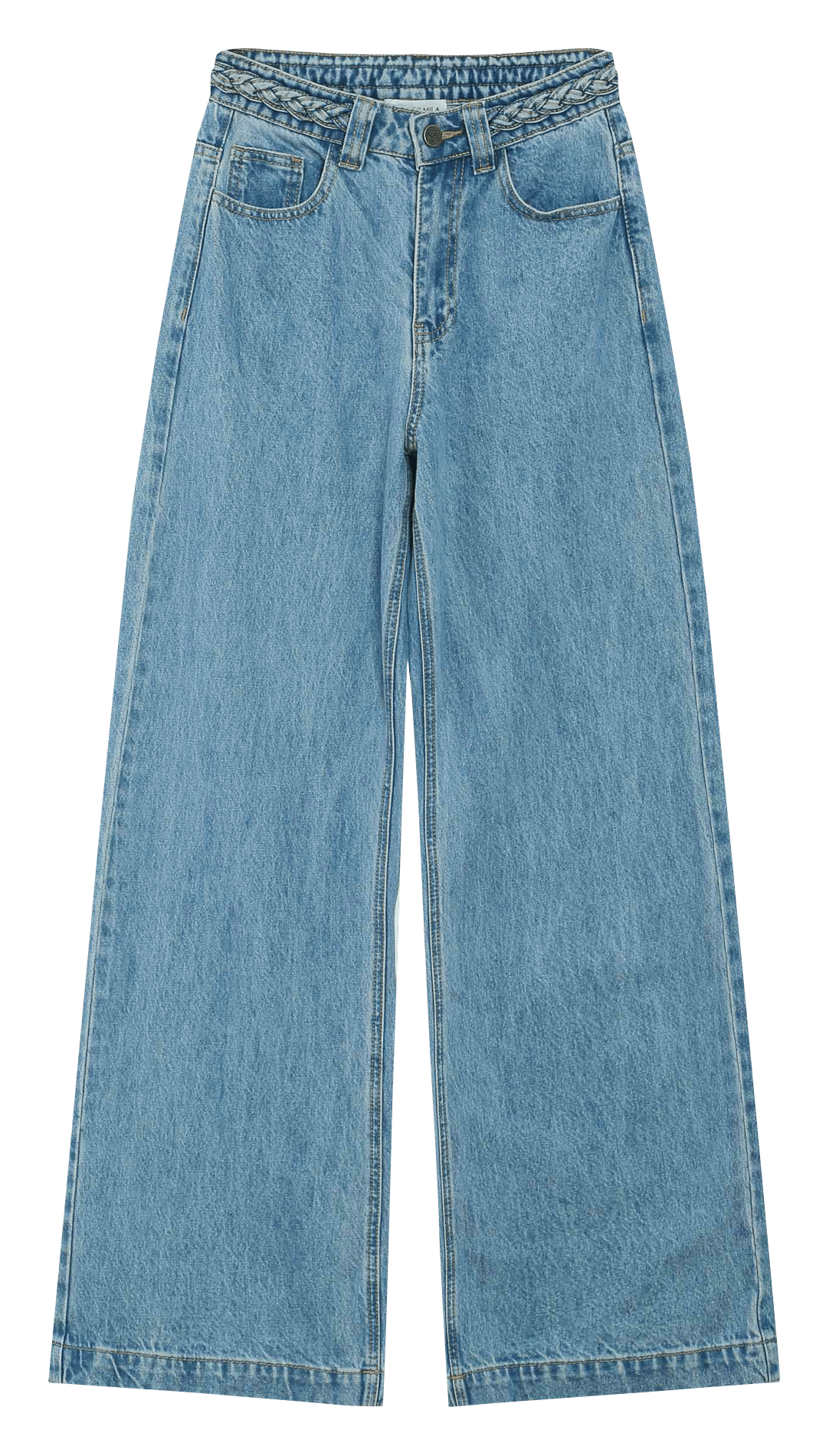 Jean ample taille haute en denim GRACE ET MILA Bleu