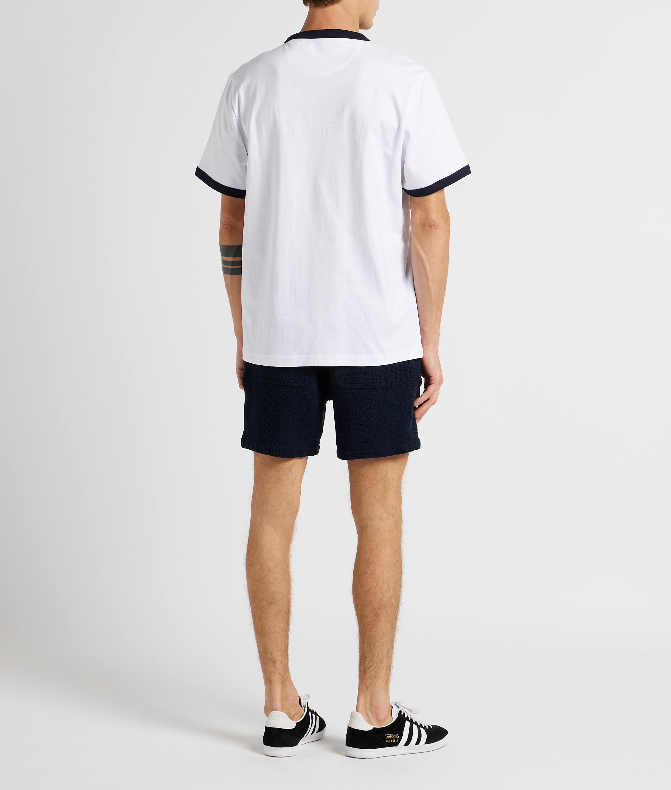 Embossed cotton shorts FARAH Blue