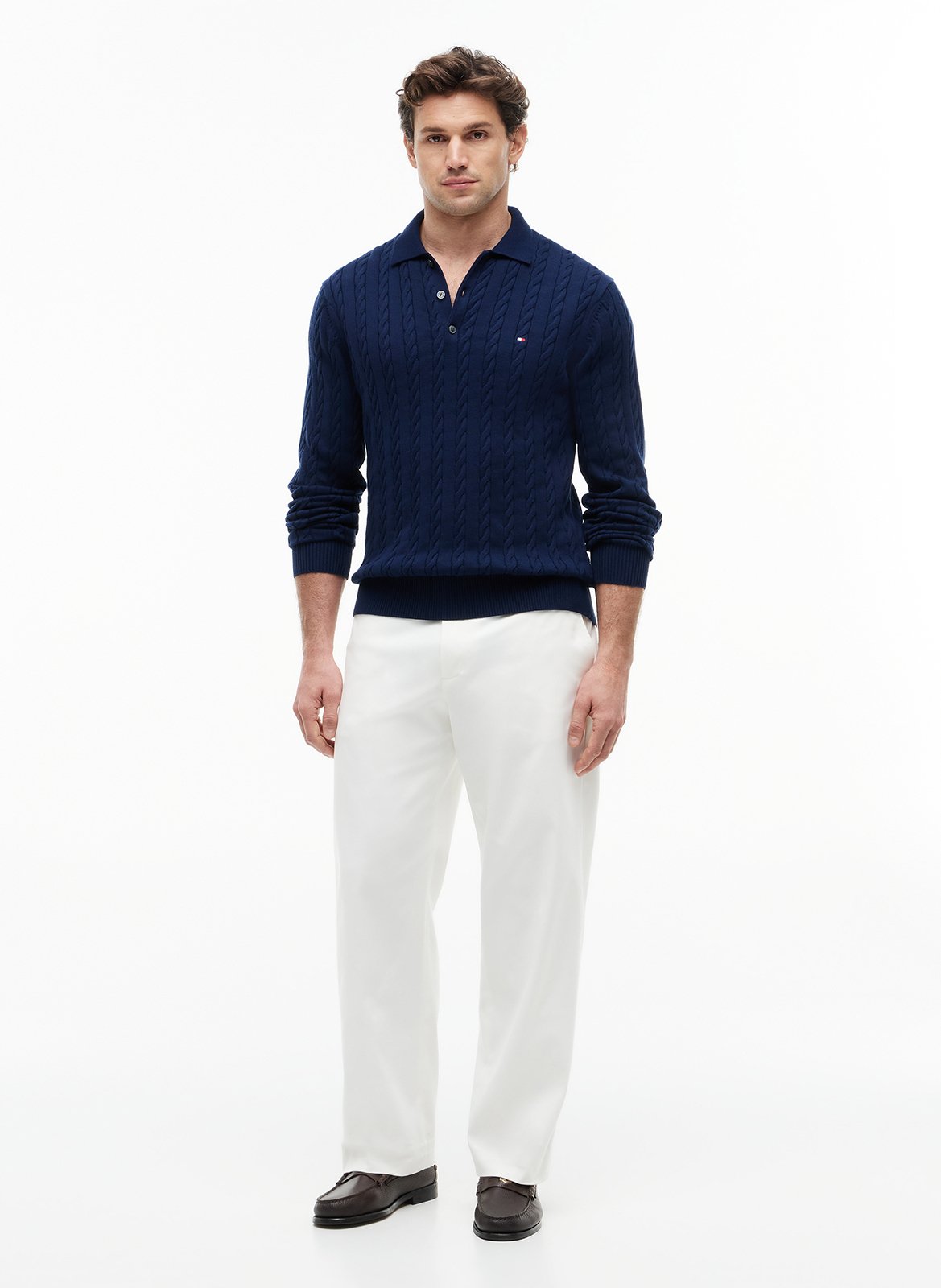 Regular-Fit Pullover aus Bio-Baumwolle TOMMY HILFIGER Blau