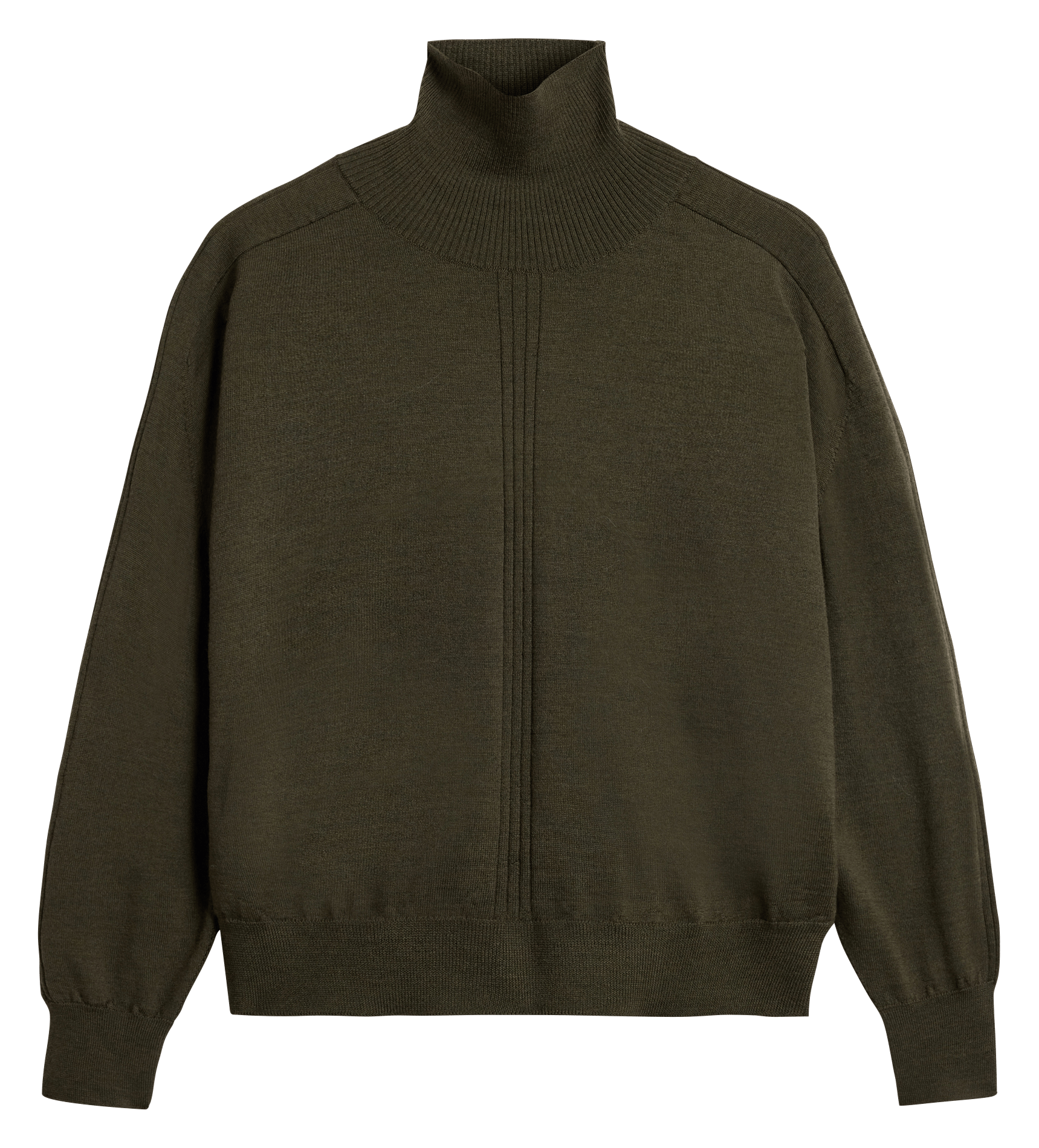Weiter Wollpullover mit Stehkragen SOEUR Khaki