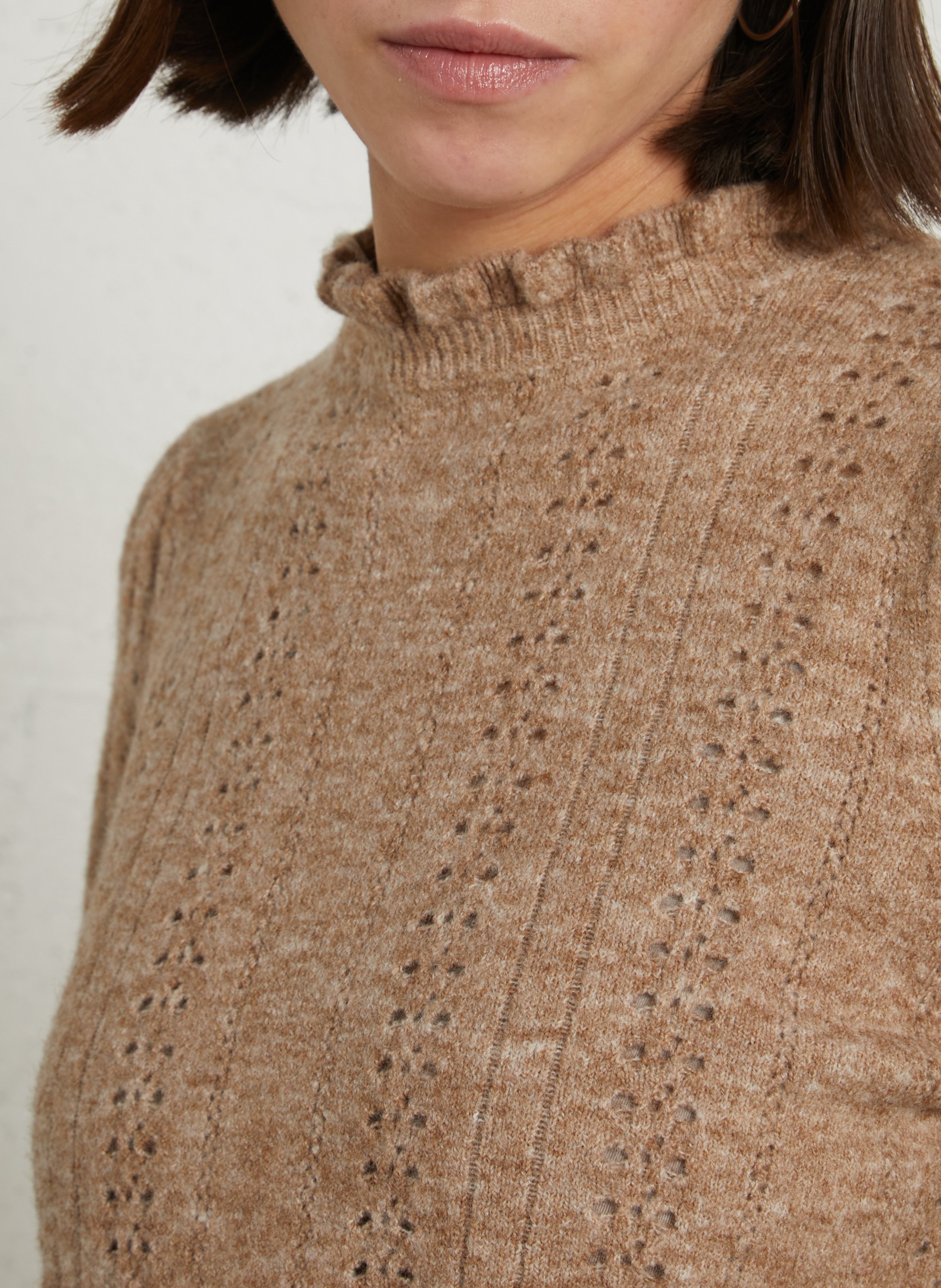 Quilted printed cotton short cardigan LA PETITE ETOILE Beige