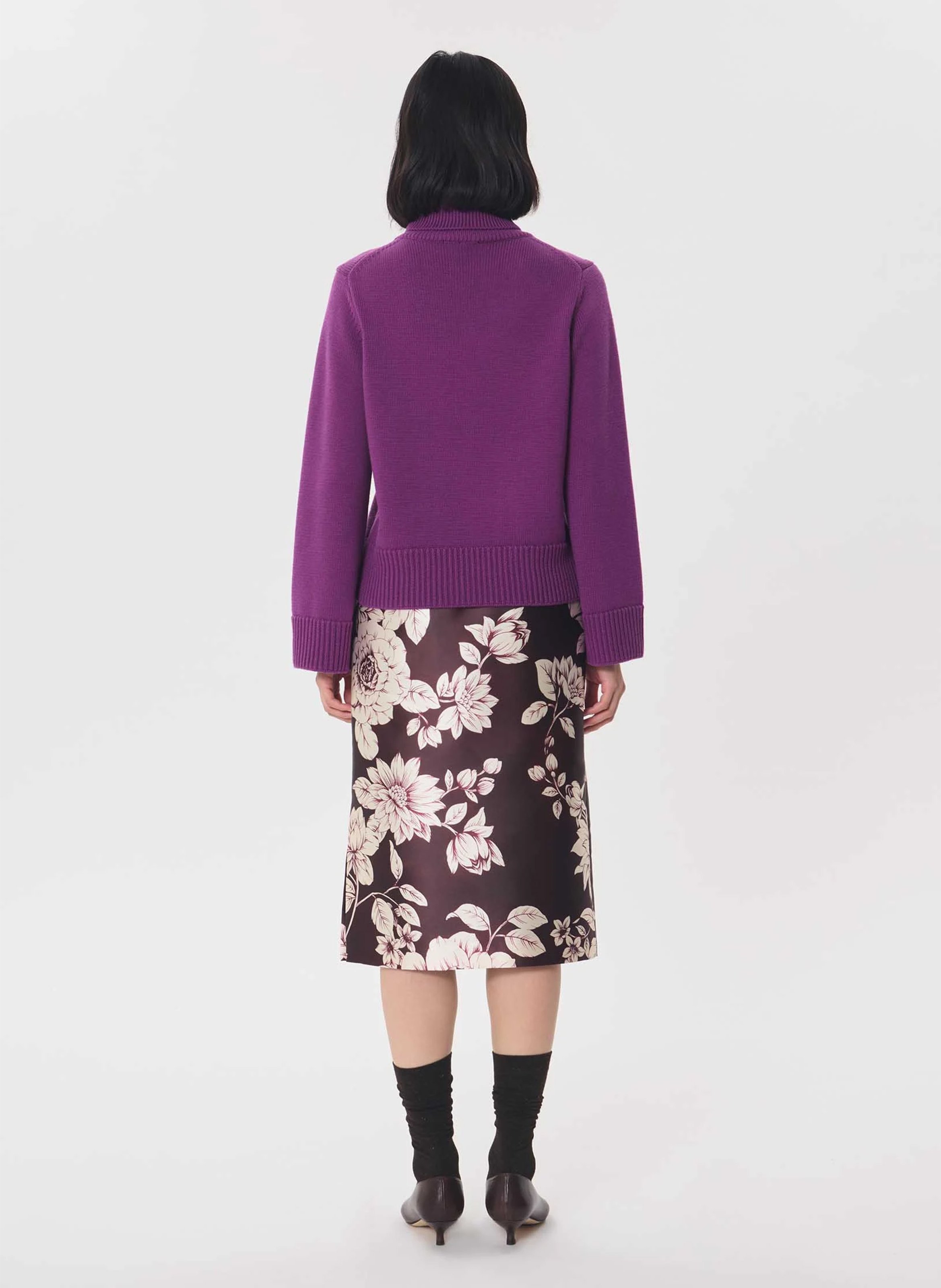 Pull oversize col roulé | Violet TARA JARMON Femme