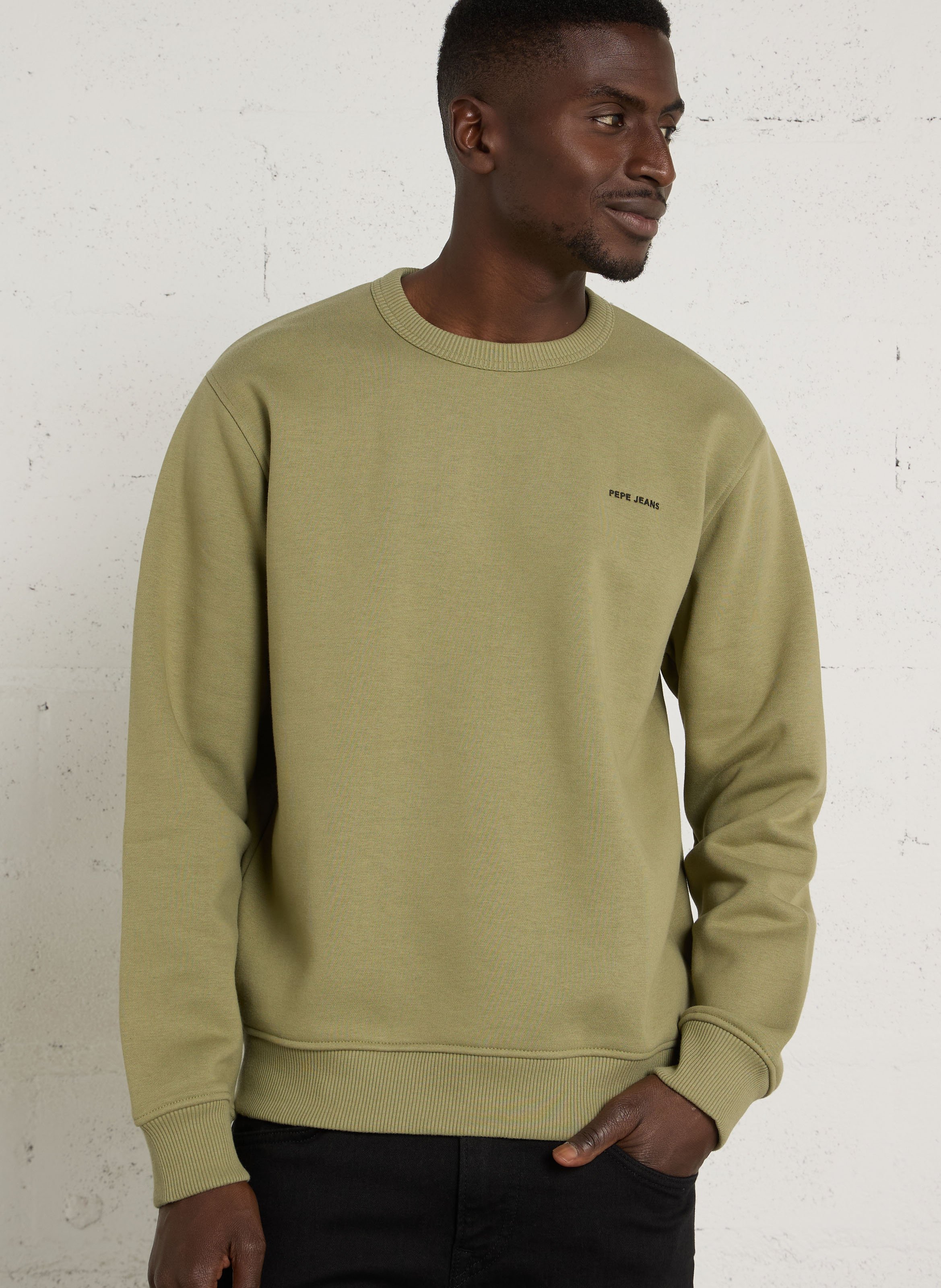 Einfarbiges Sweatshirt aus Baumwolle PEPE JEANS