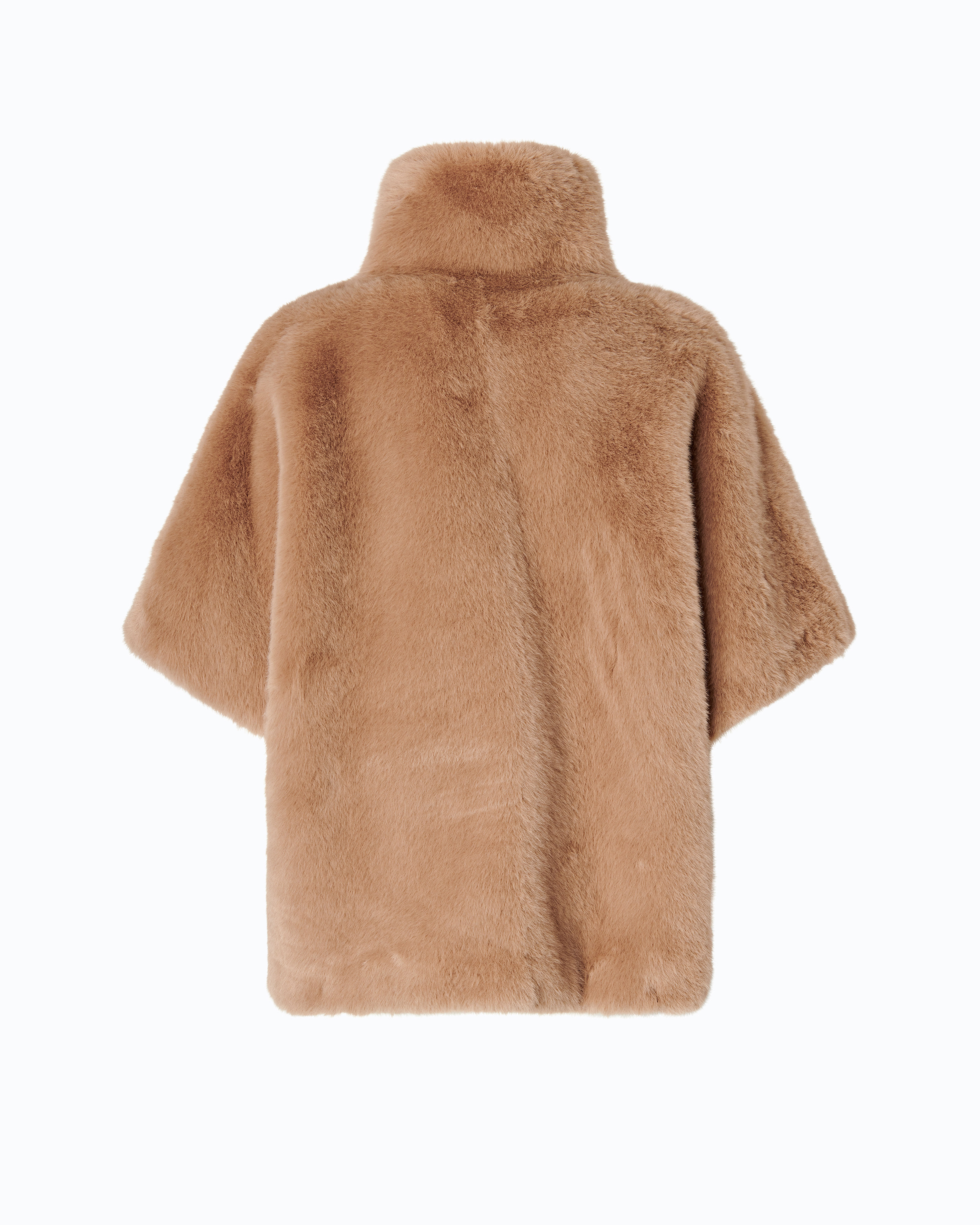 Cape en fourrure synthétique PINKO Beige