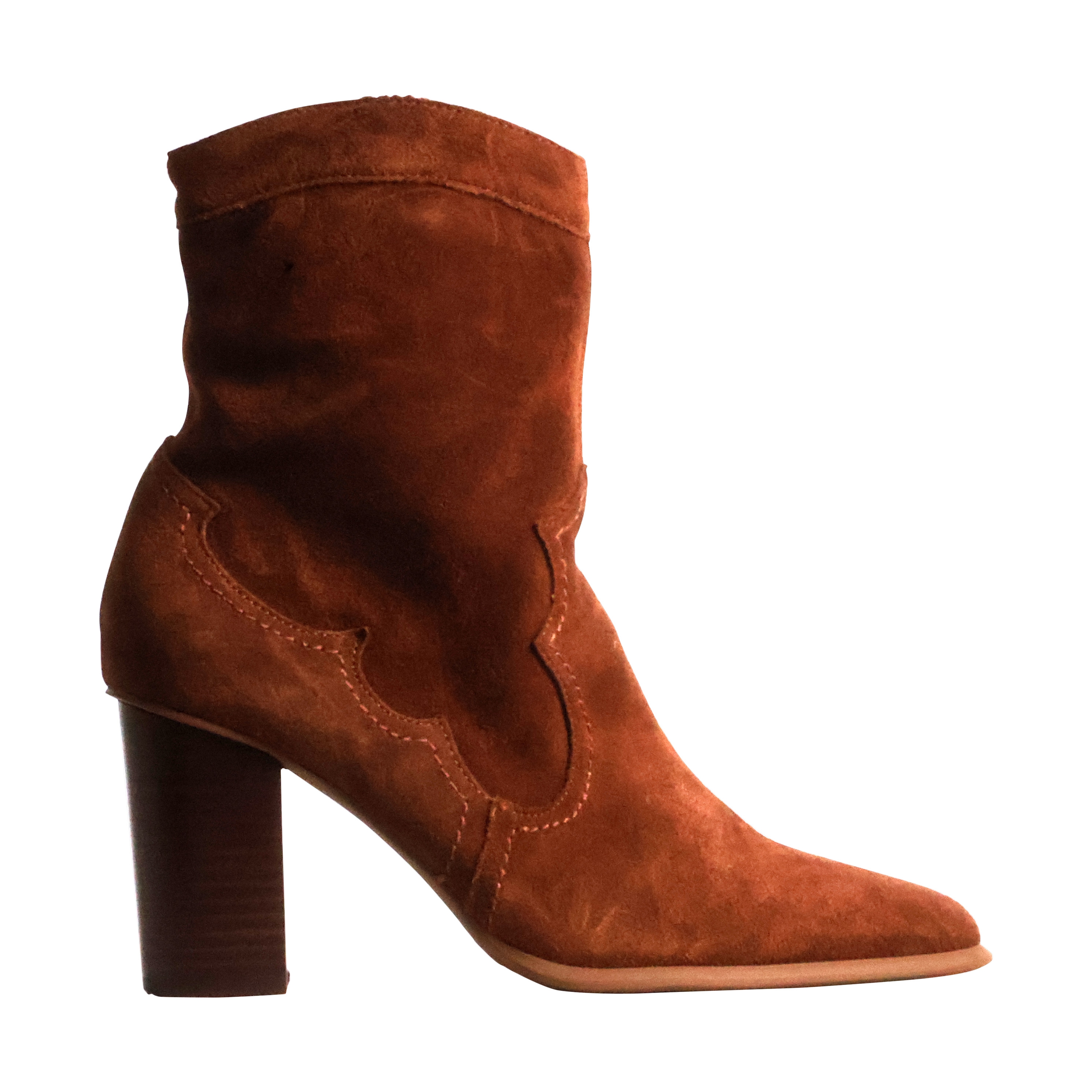 Arizonia leather ankle boot EMILIE KARSTON Brown