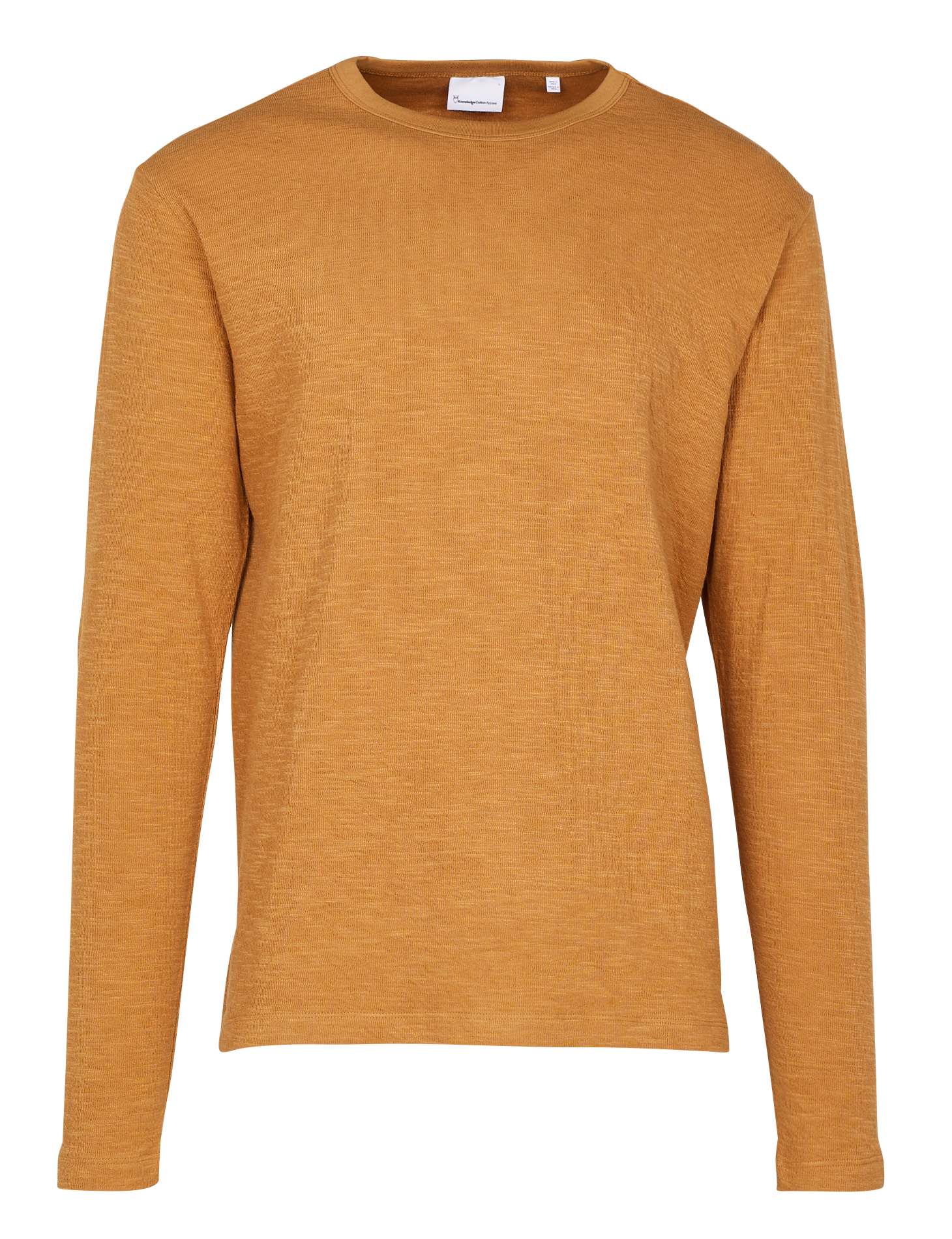 Tee-shirt col rond en coton bio KNOWLEDGE COTTON APPAREL Marron