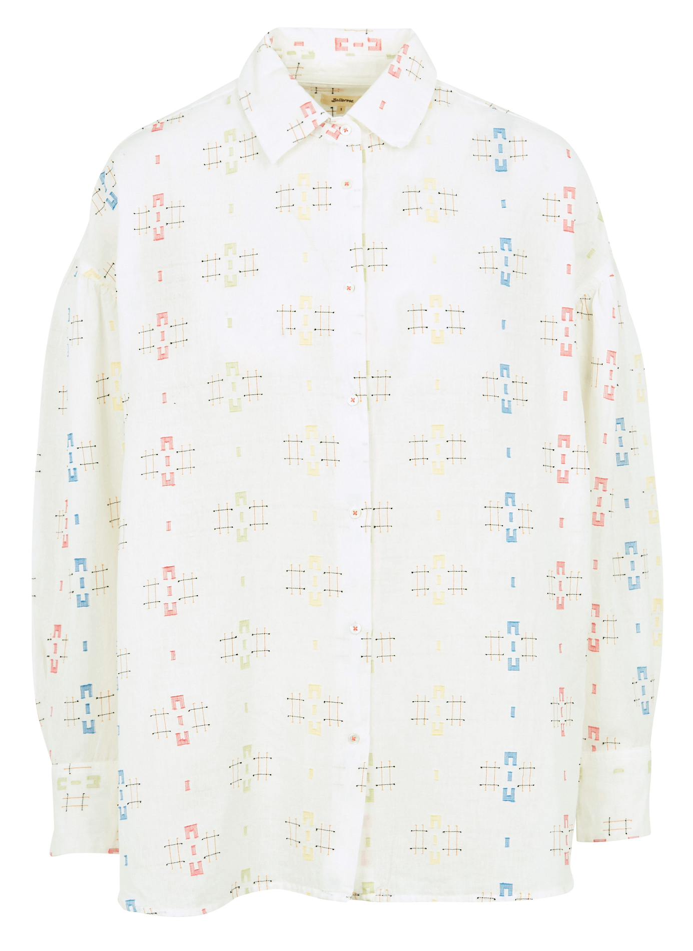 Chemise col classique imprimée en coton  BELLEROSE Gris