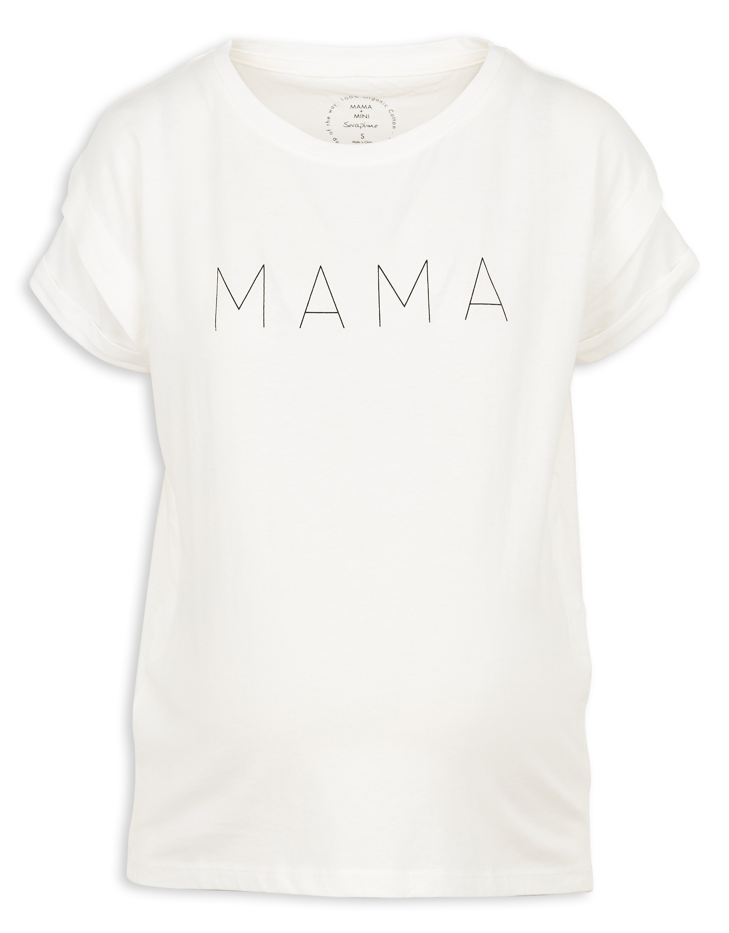 Round-neck organic cotton T-shirt SERAPHINE White