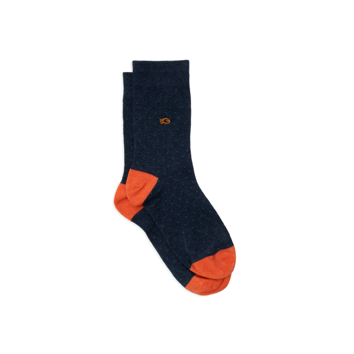 Combed cotton socks with polka dots BILLYBELT Blue