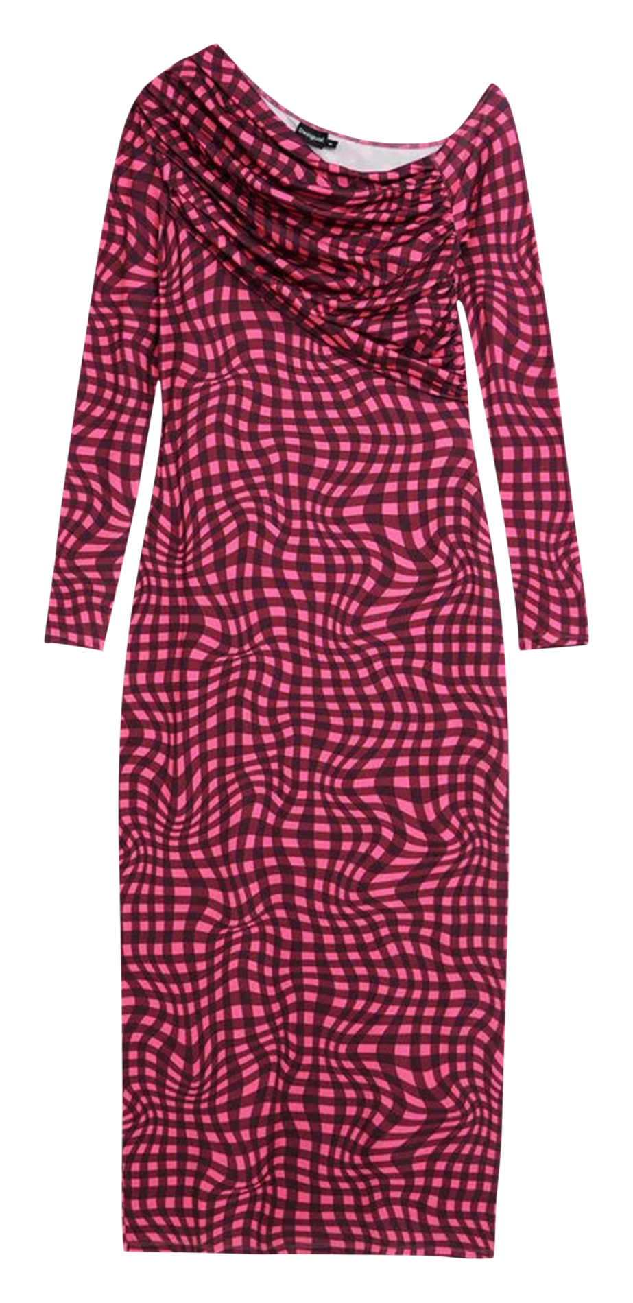Vestido largo asimétrico estampado Rouge Desigual Mujer Place